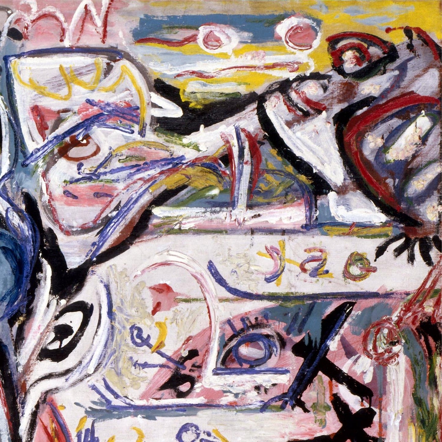 detail of the fine art reproduction from the top right corner