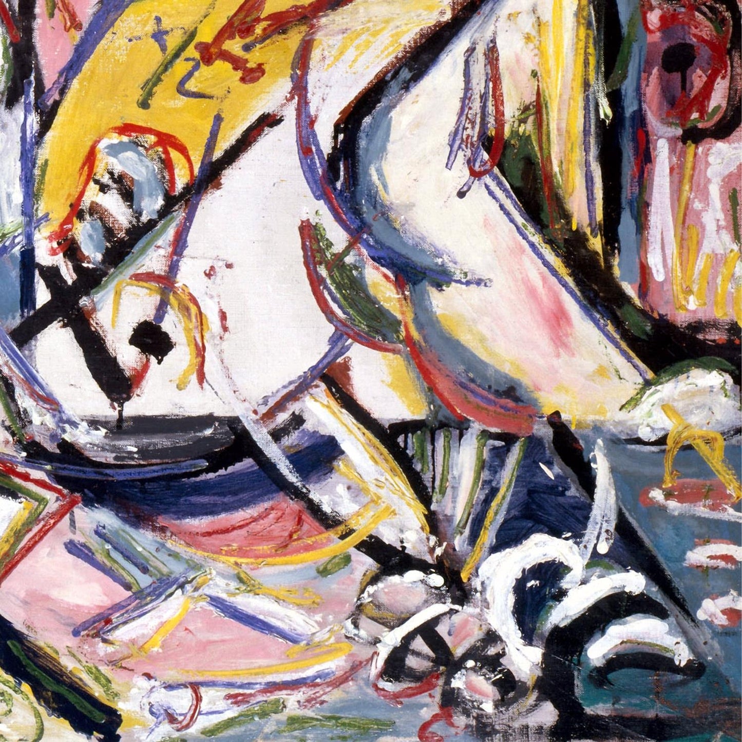 detail of the fine art reproduction from the bottom right corner