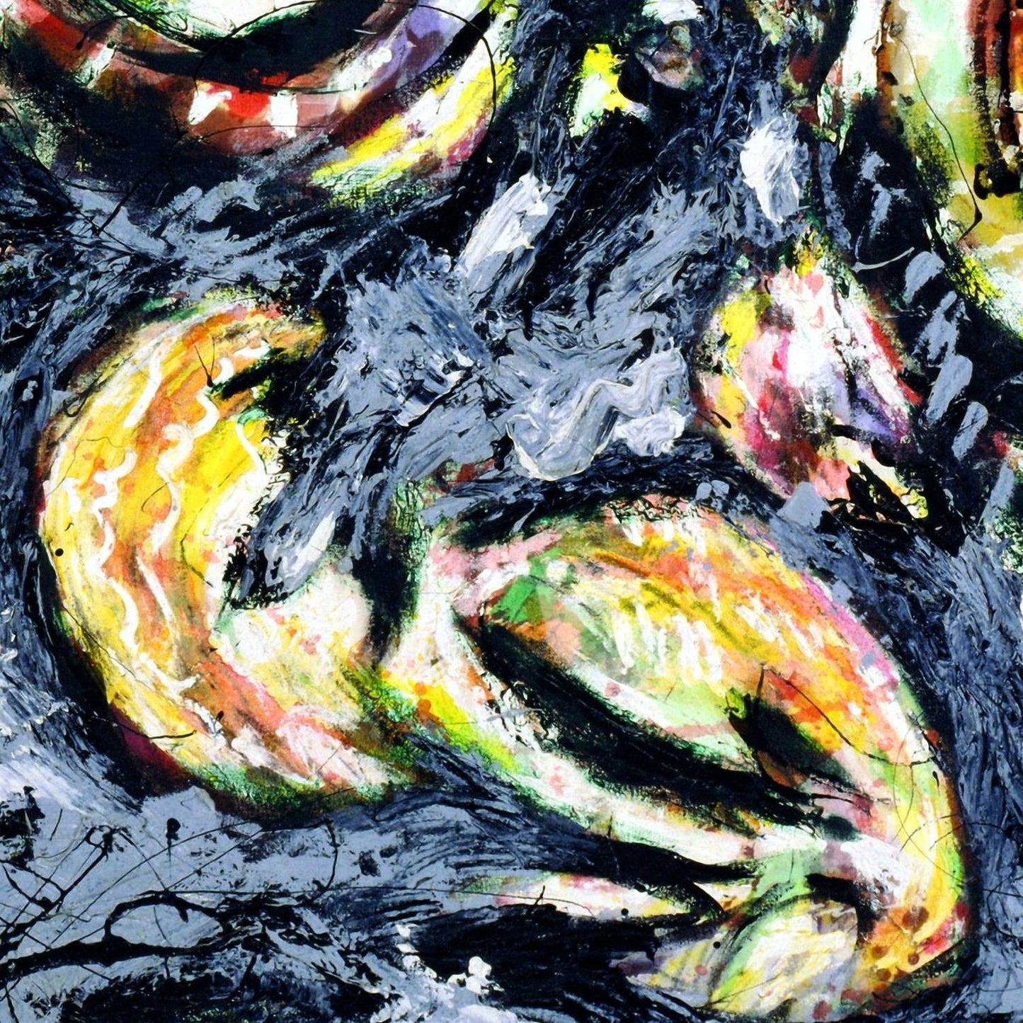detail of the fine art reproduction from the centre left