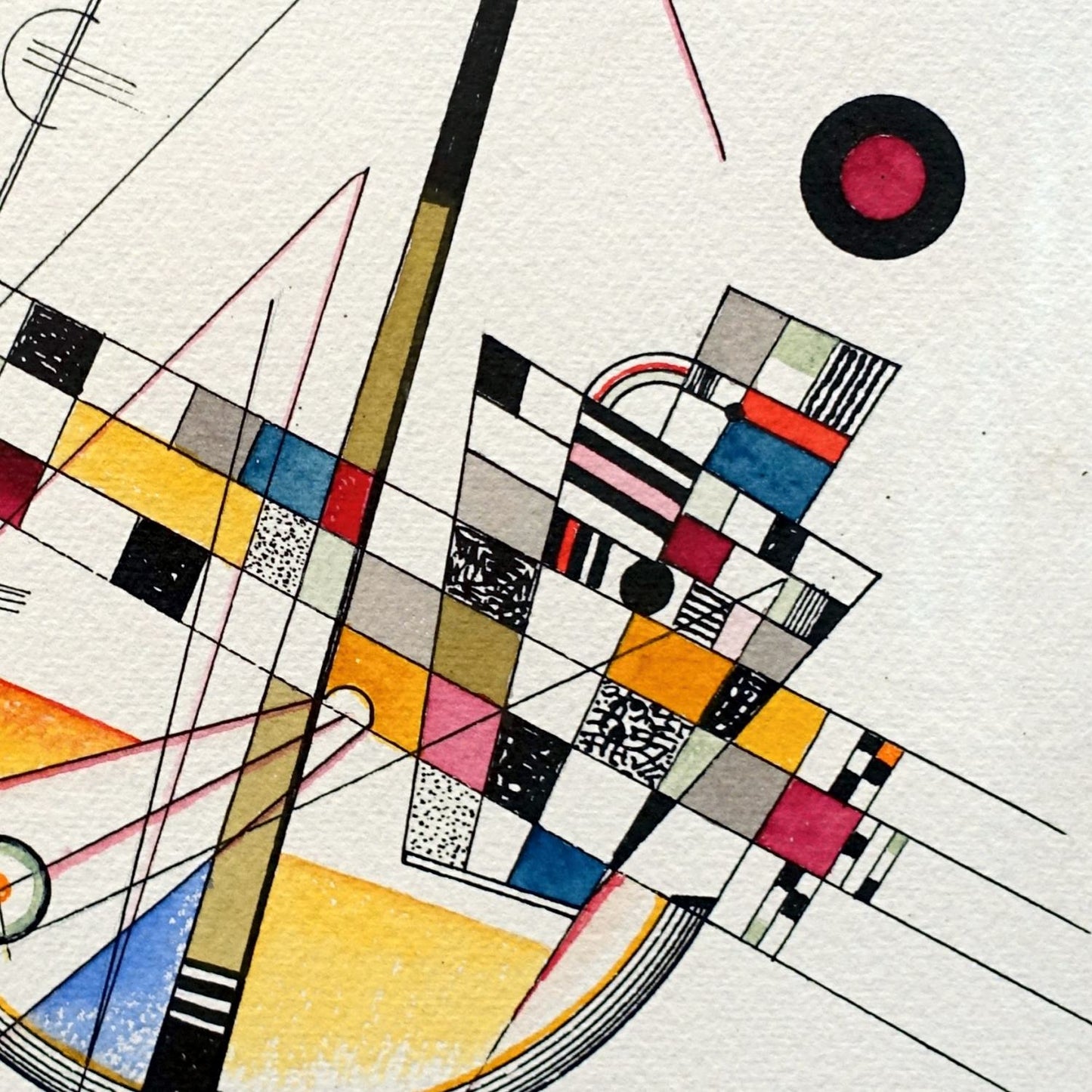 detail of the fine art reproduction from the centre left