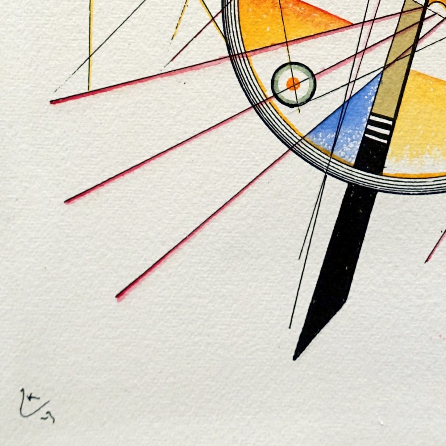 detail of the fine art reproduction from the bottom left corner