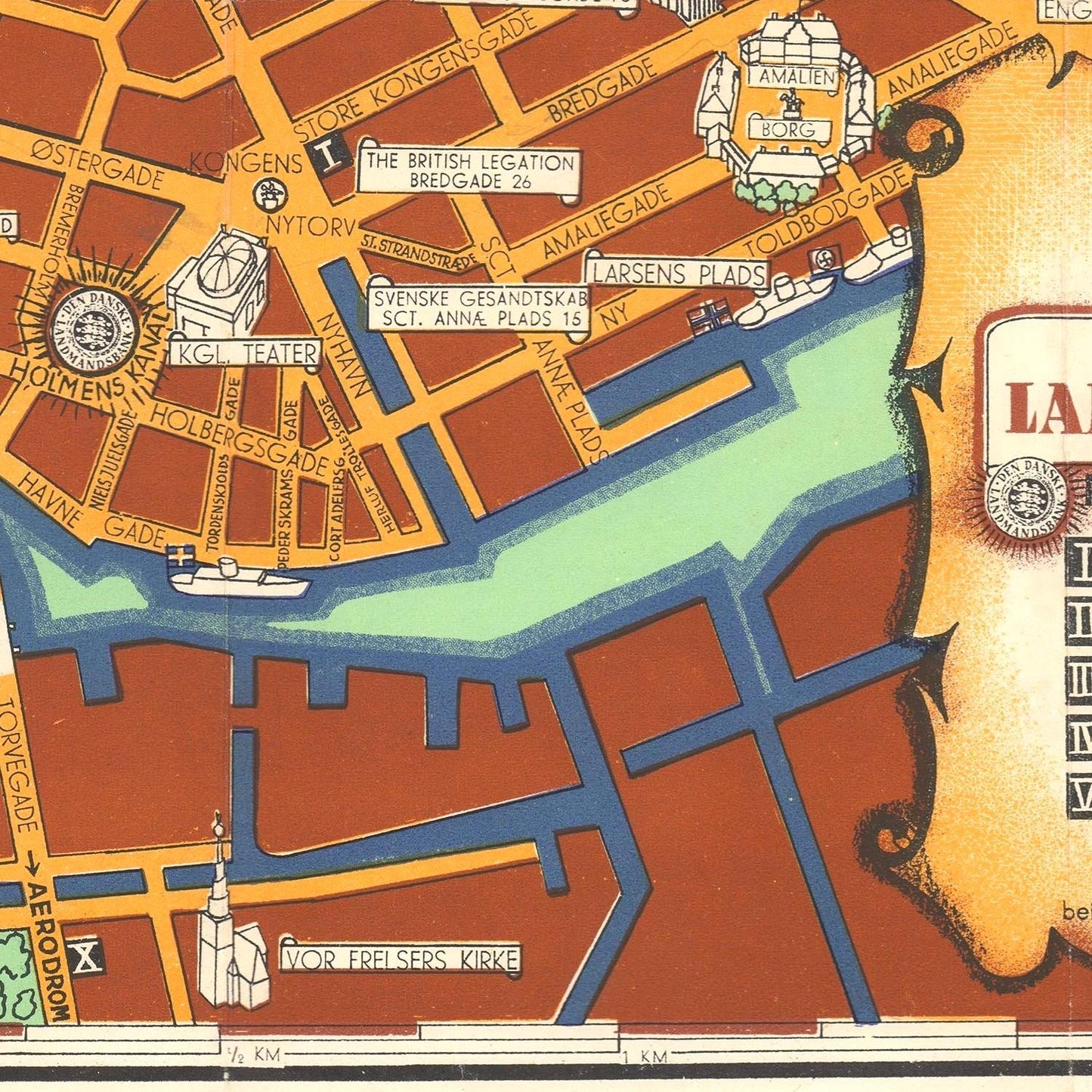 detail of the map from the centre left