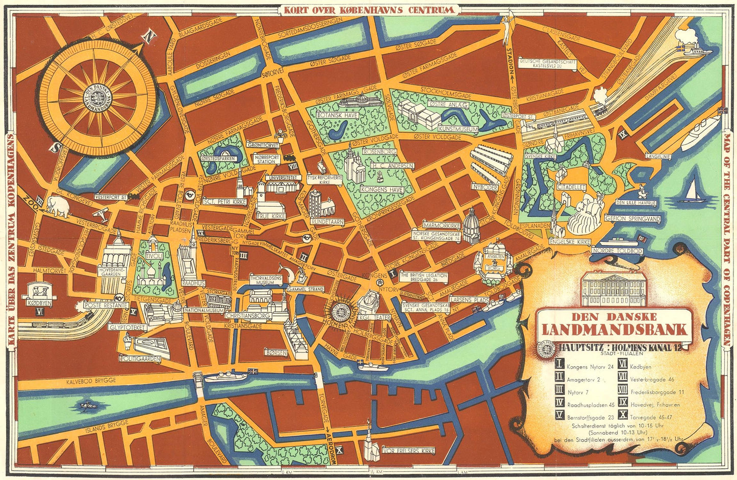 presentation of the map reproduction without a frame