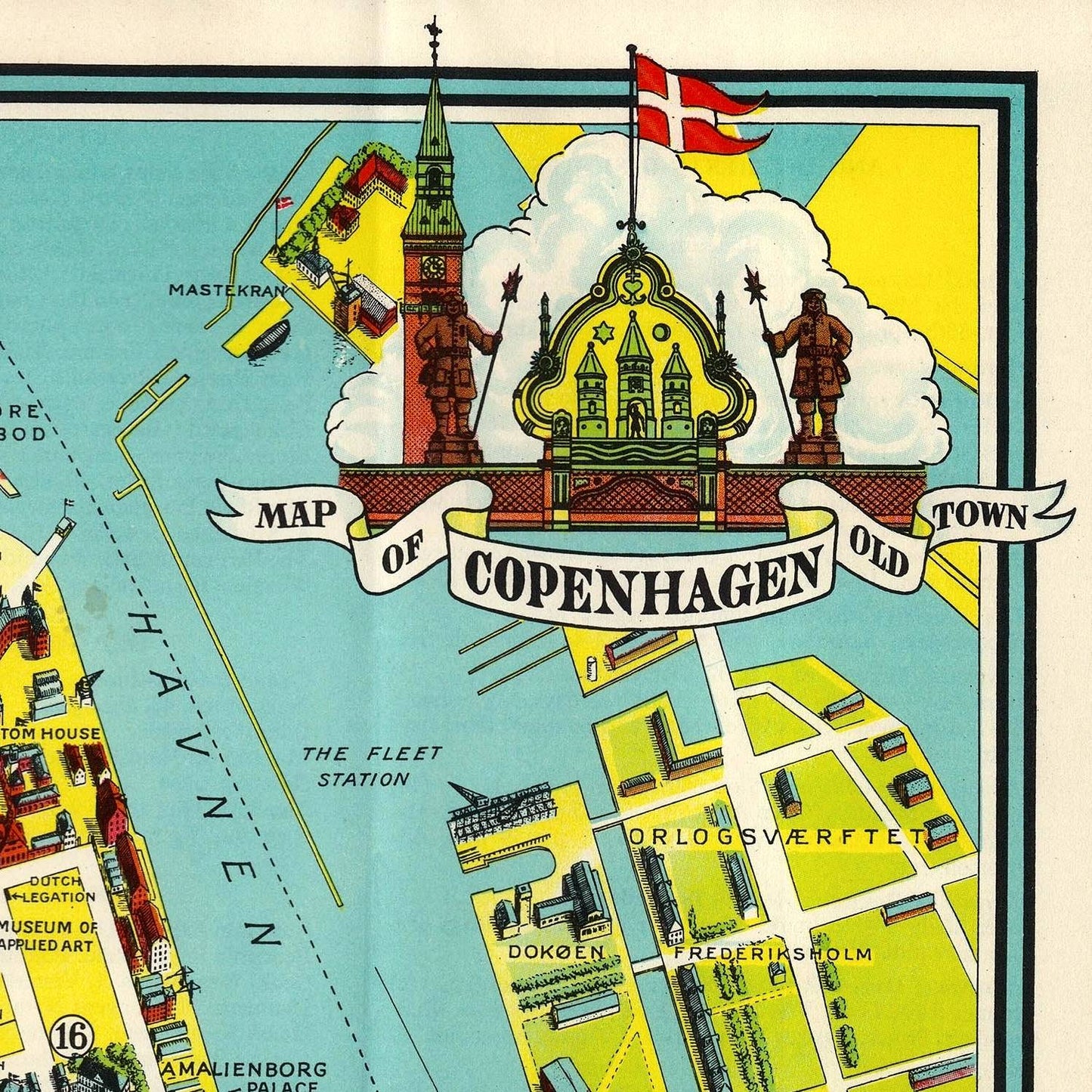 detail of the map from the top right corner