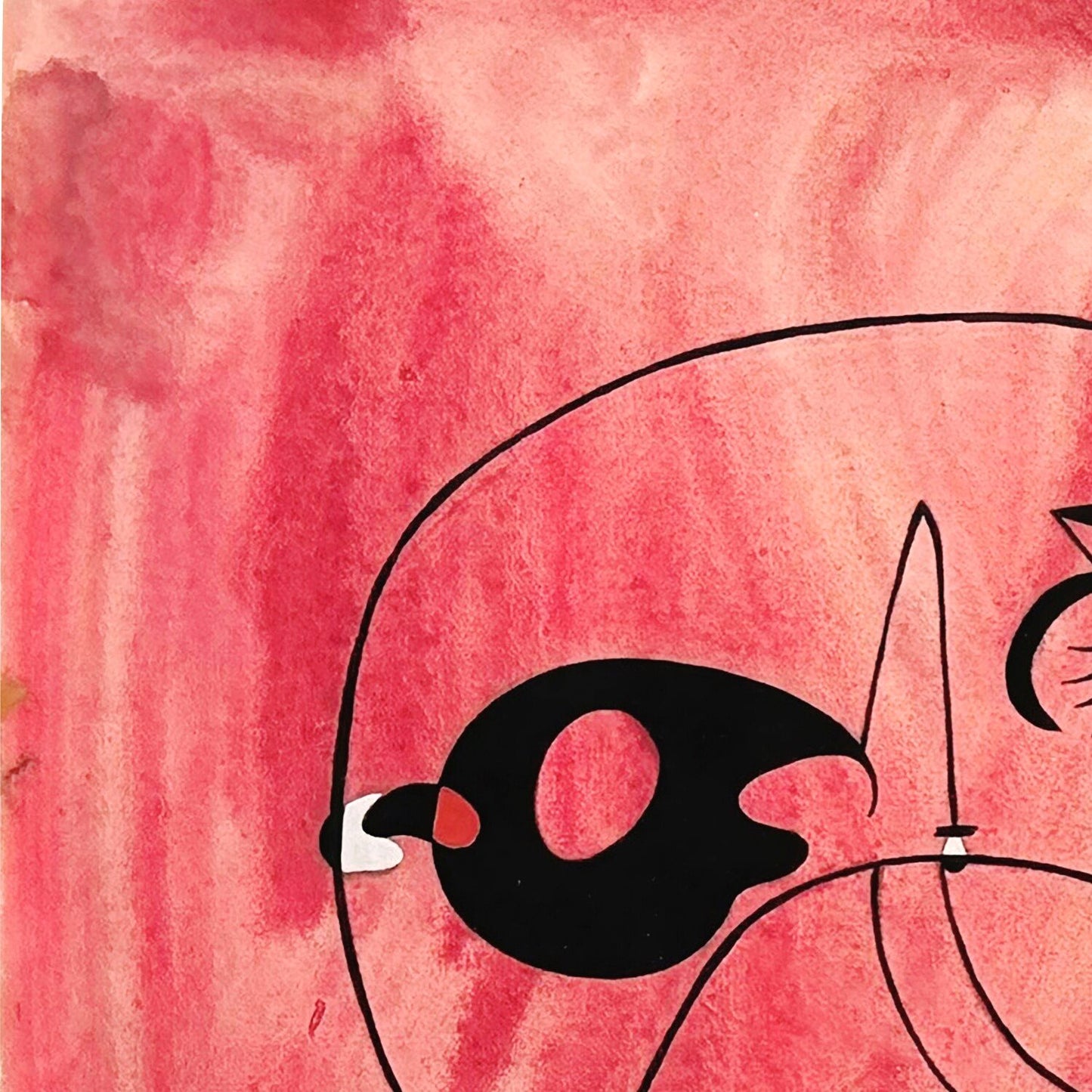 detail of the fine art reproduction from the top left