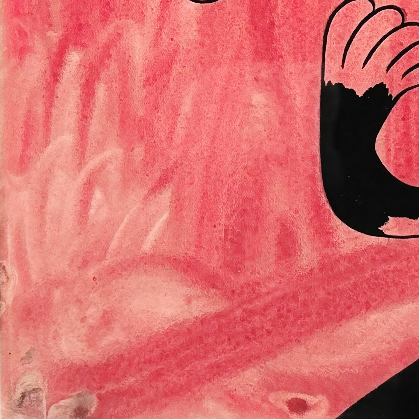 detail of the fine art reproduction from the bottom left corner