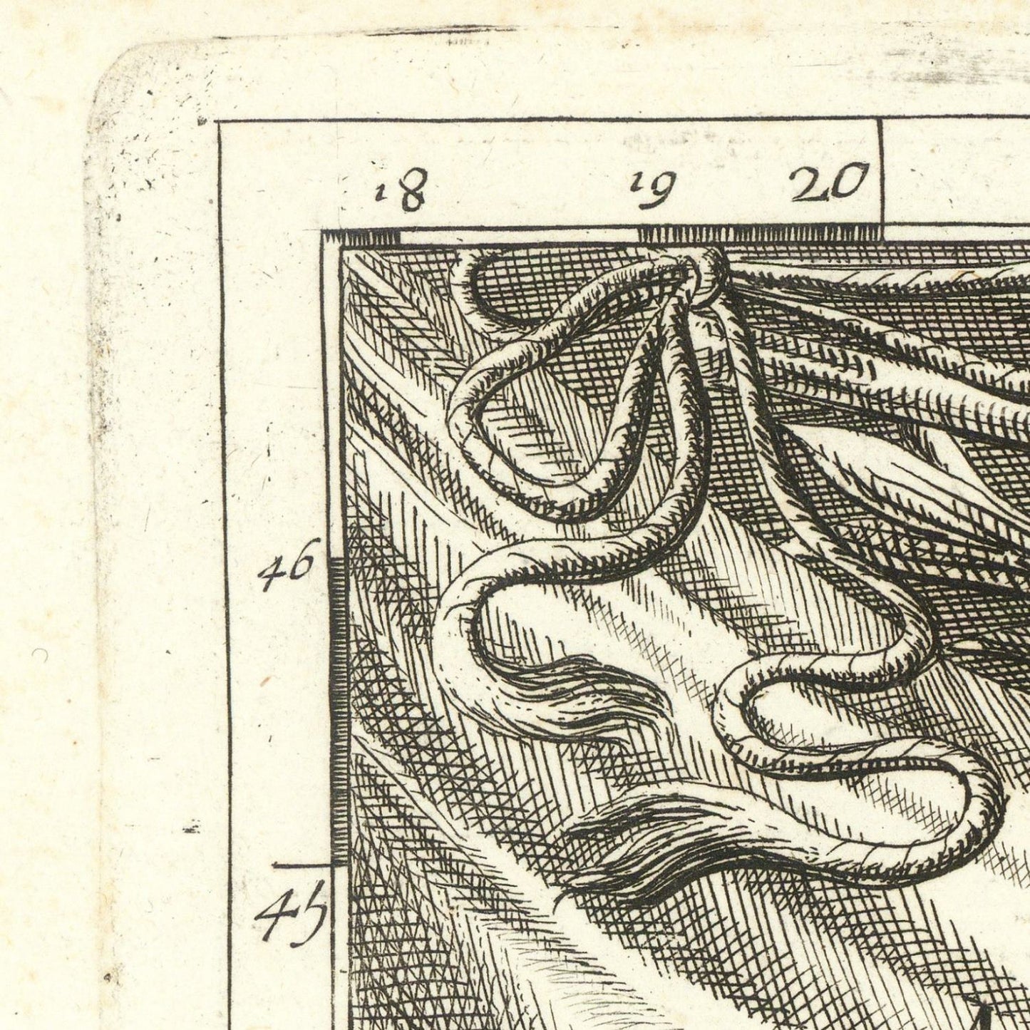 detail of the map from the top left corner