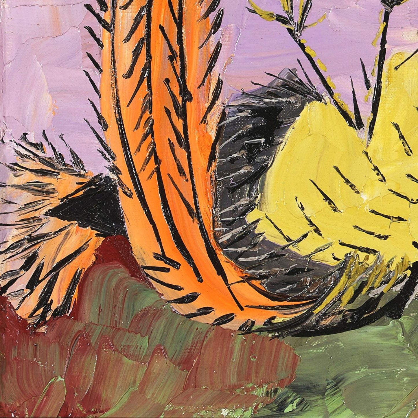 detail of the fine art reproduction from the bottom left corner
