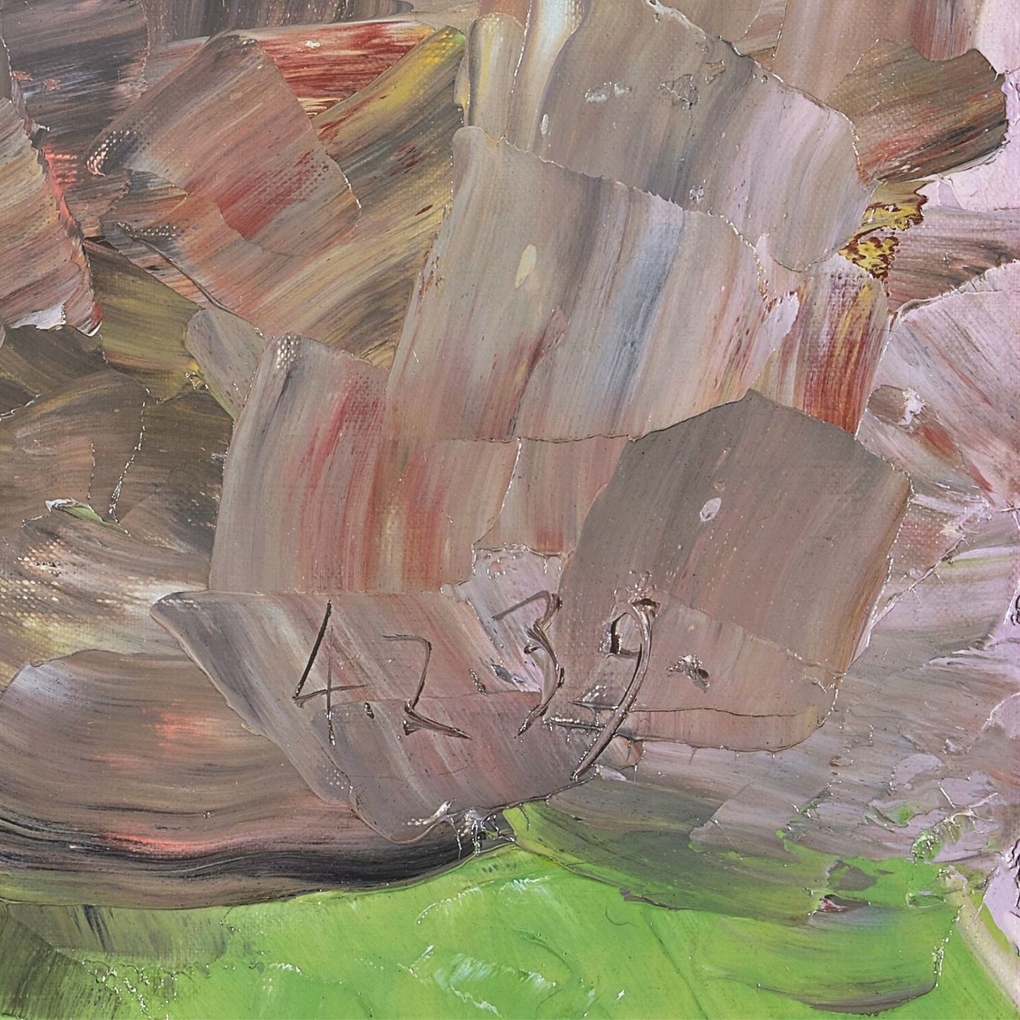detail of the fine art reproduction from the bottom right corner