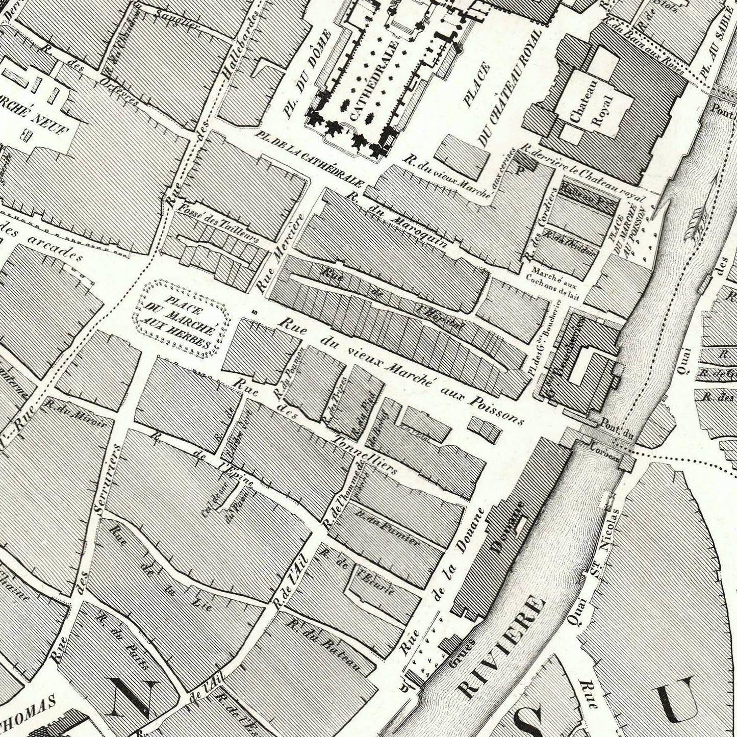 detail of the map from the centre