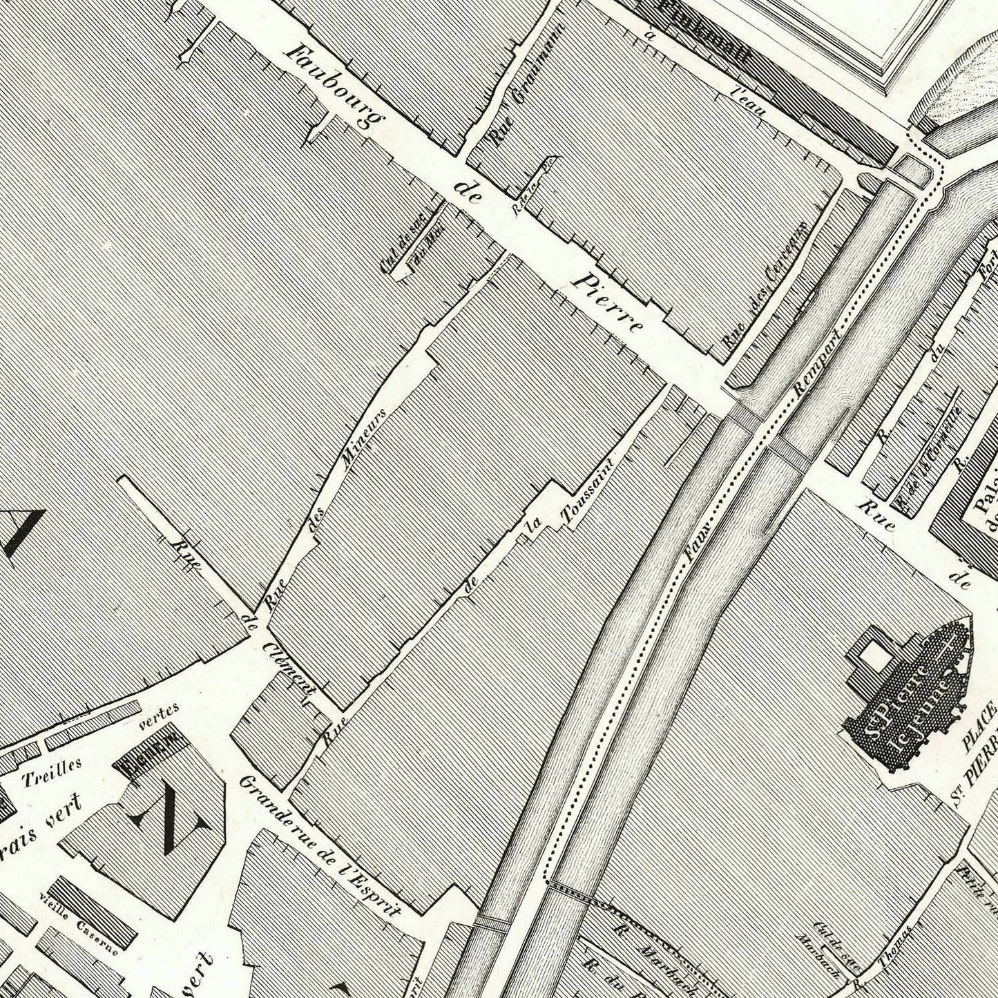 detail of the map from the centre left