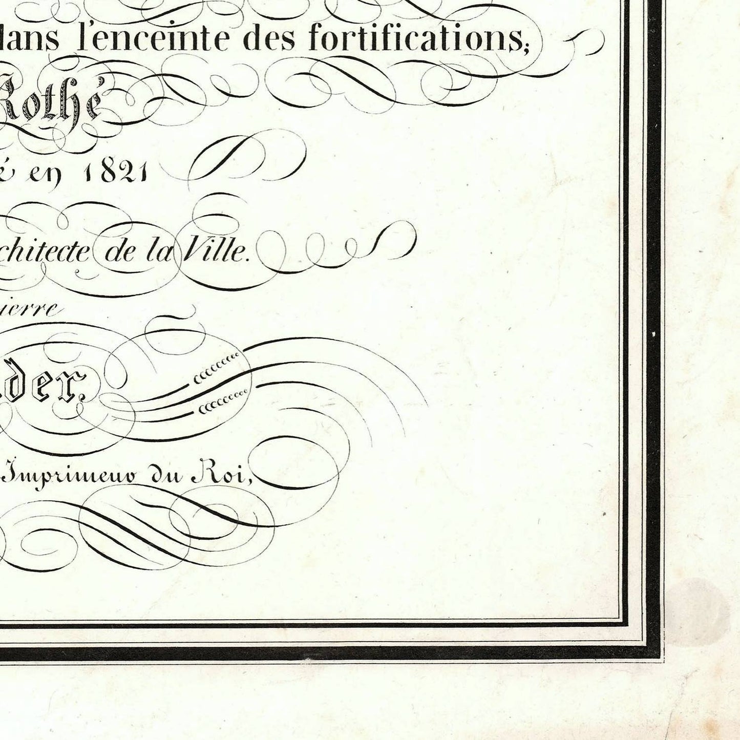 detail of the map from the bottom right corner