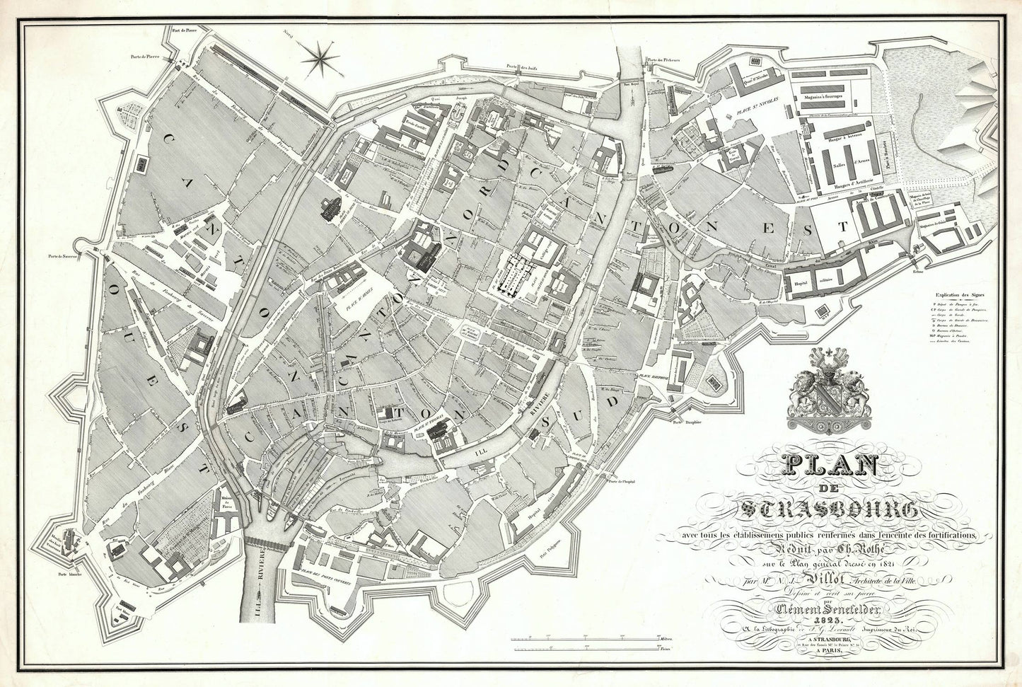presentation of the map reproduction without a frame