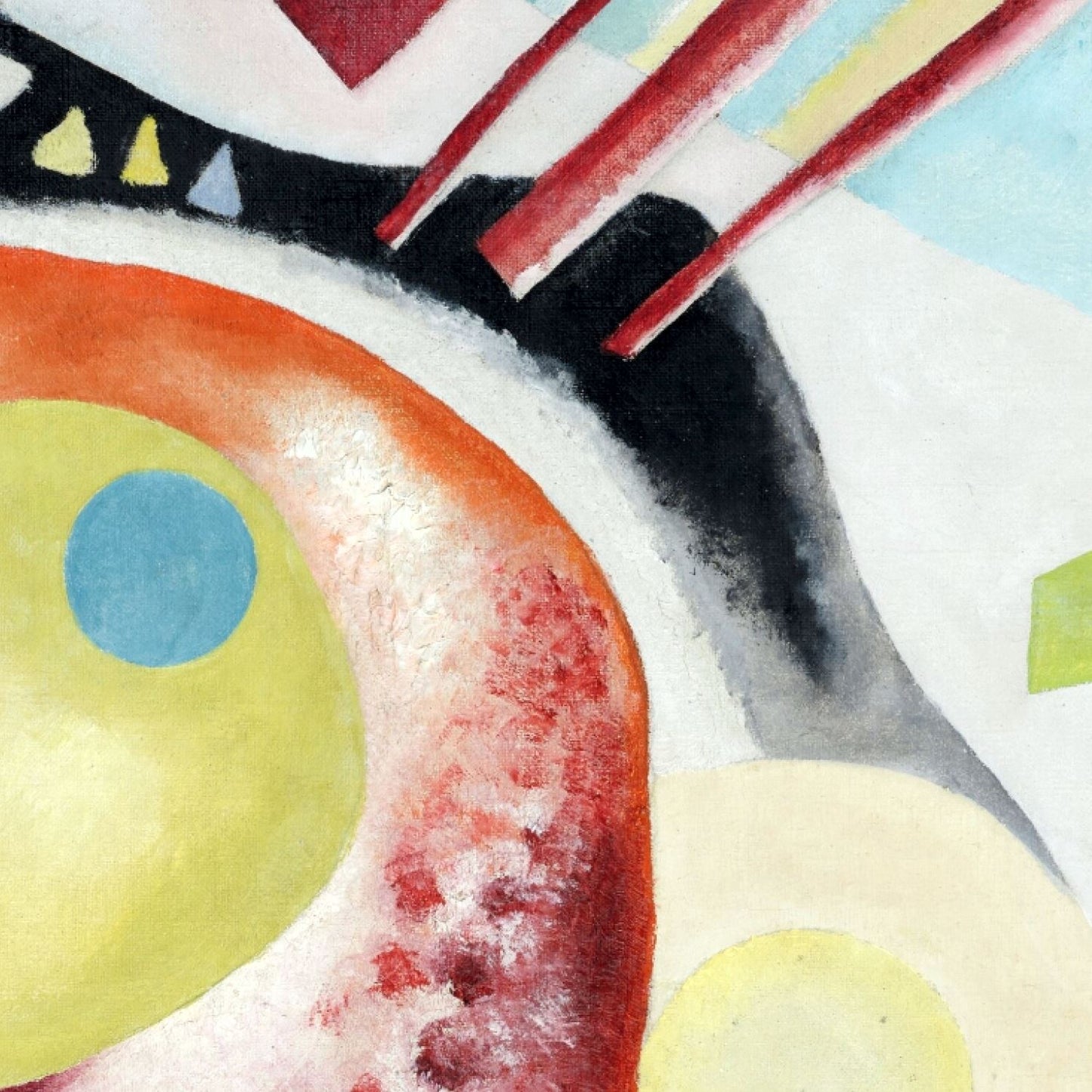 detail of the fine art reproduction from the centre left