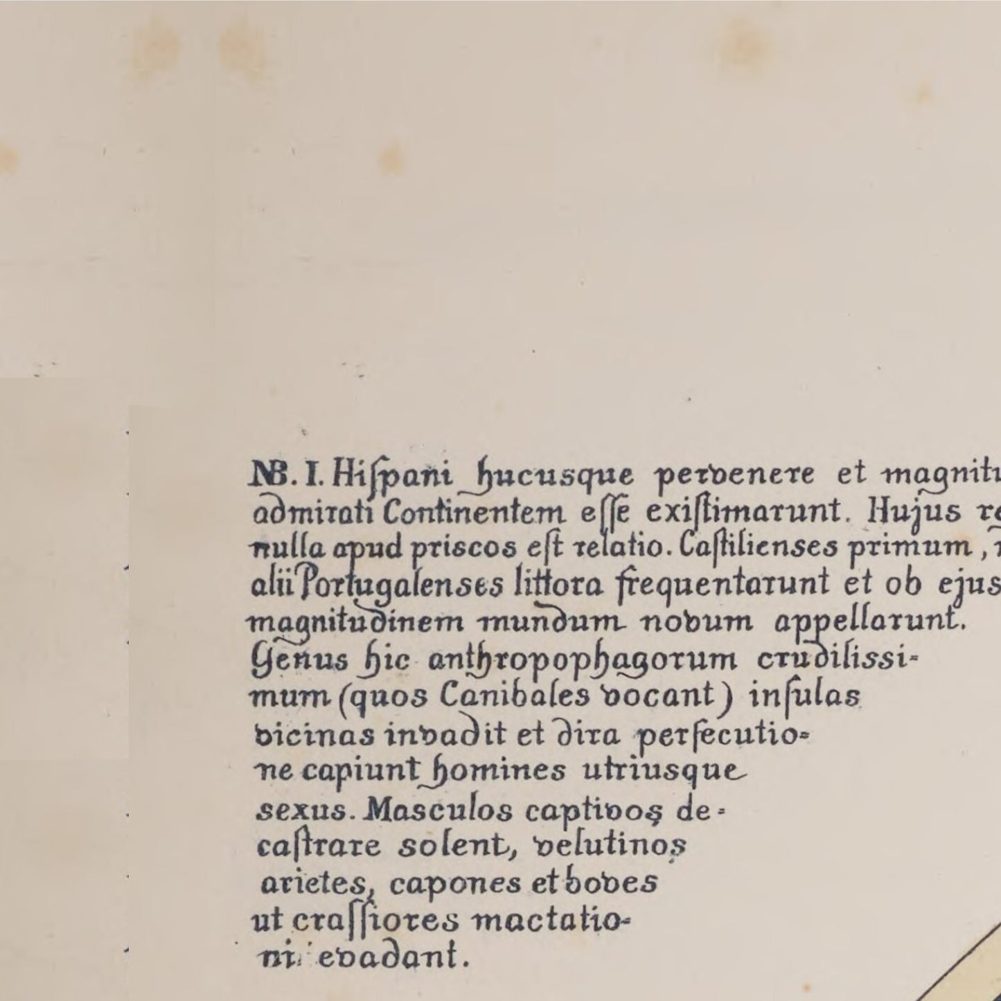 detail of the map from the top left corner