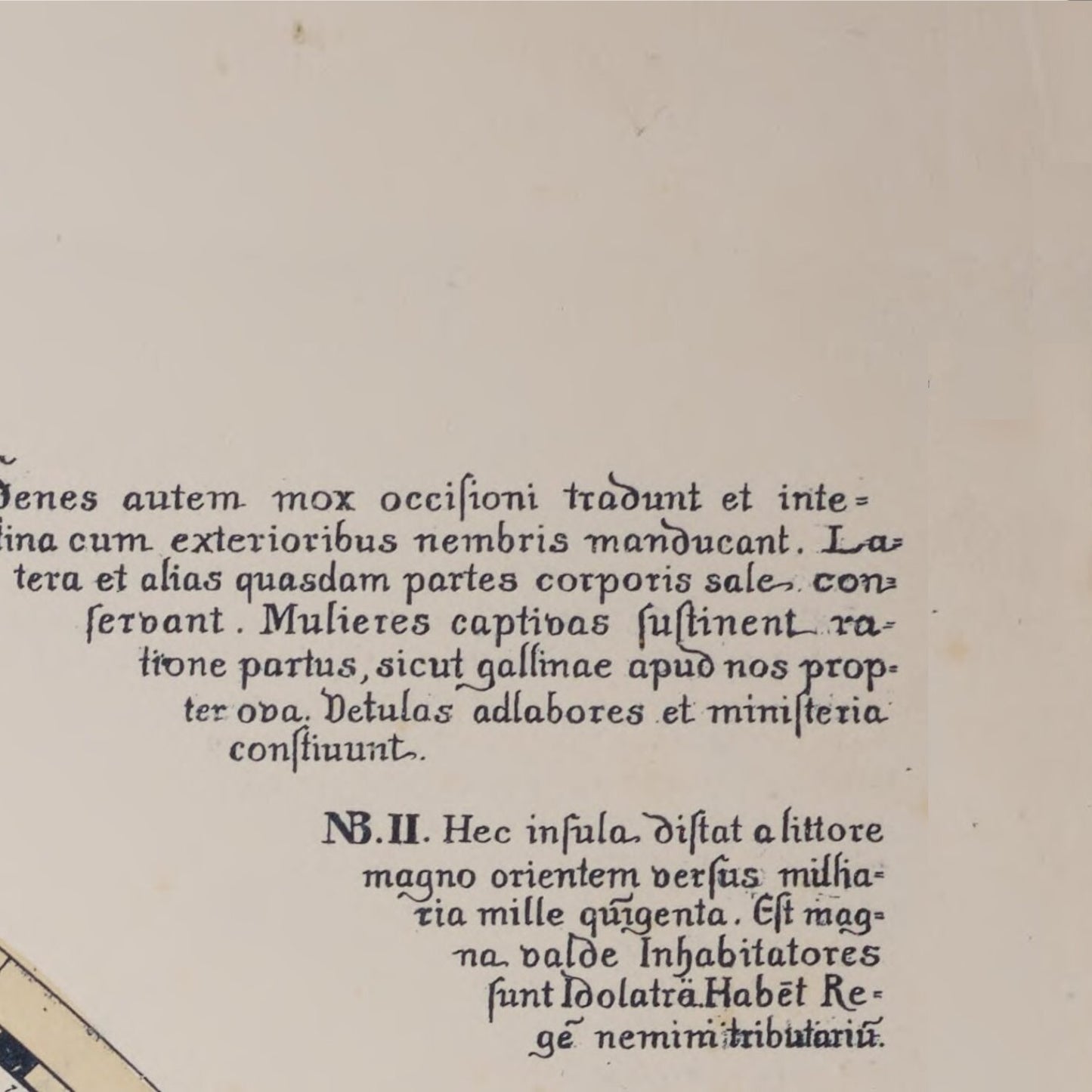 detail of the map from the top right corner