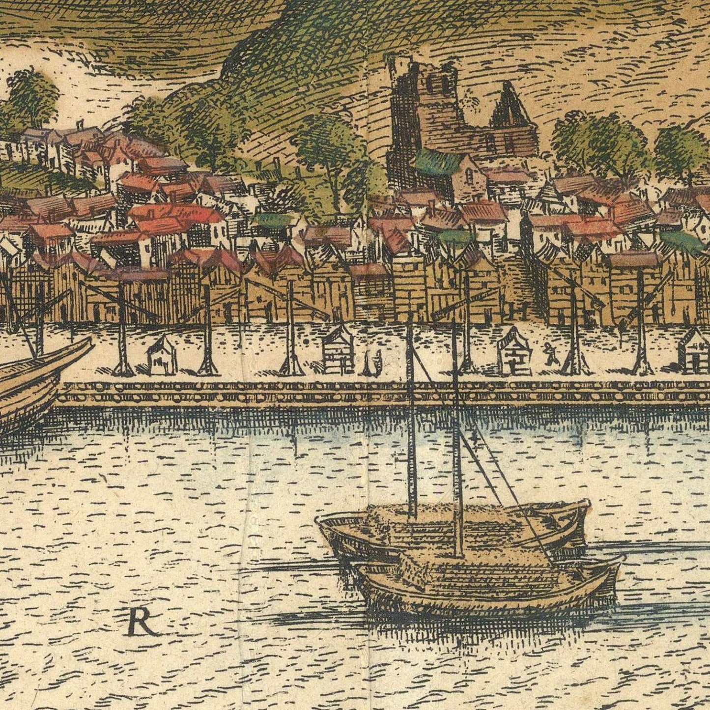 detail of the map from the centre
