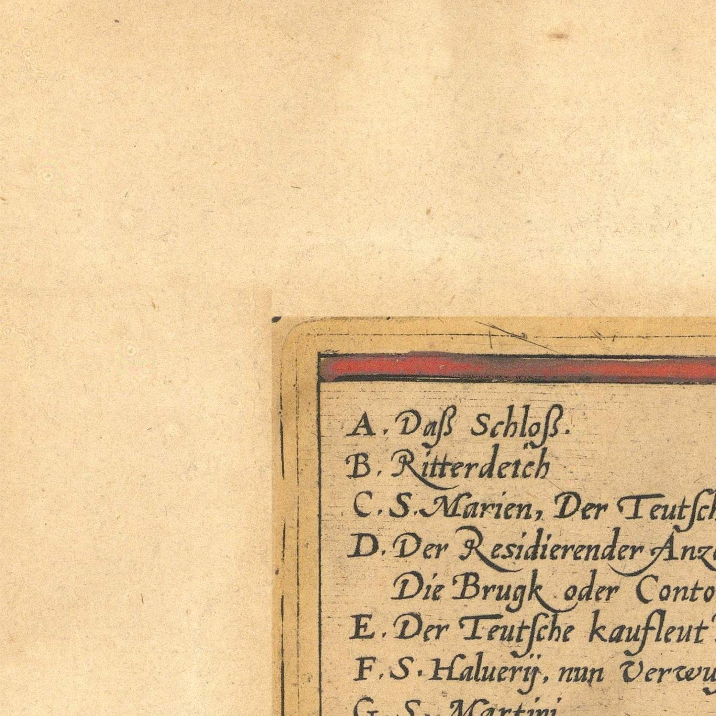 detail of the map from the top left corner