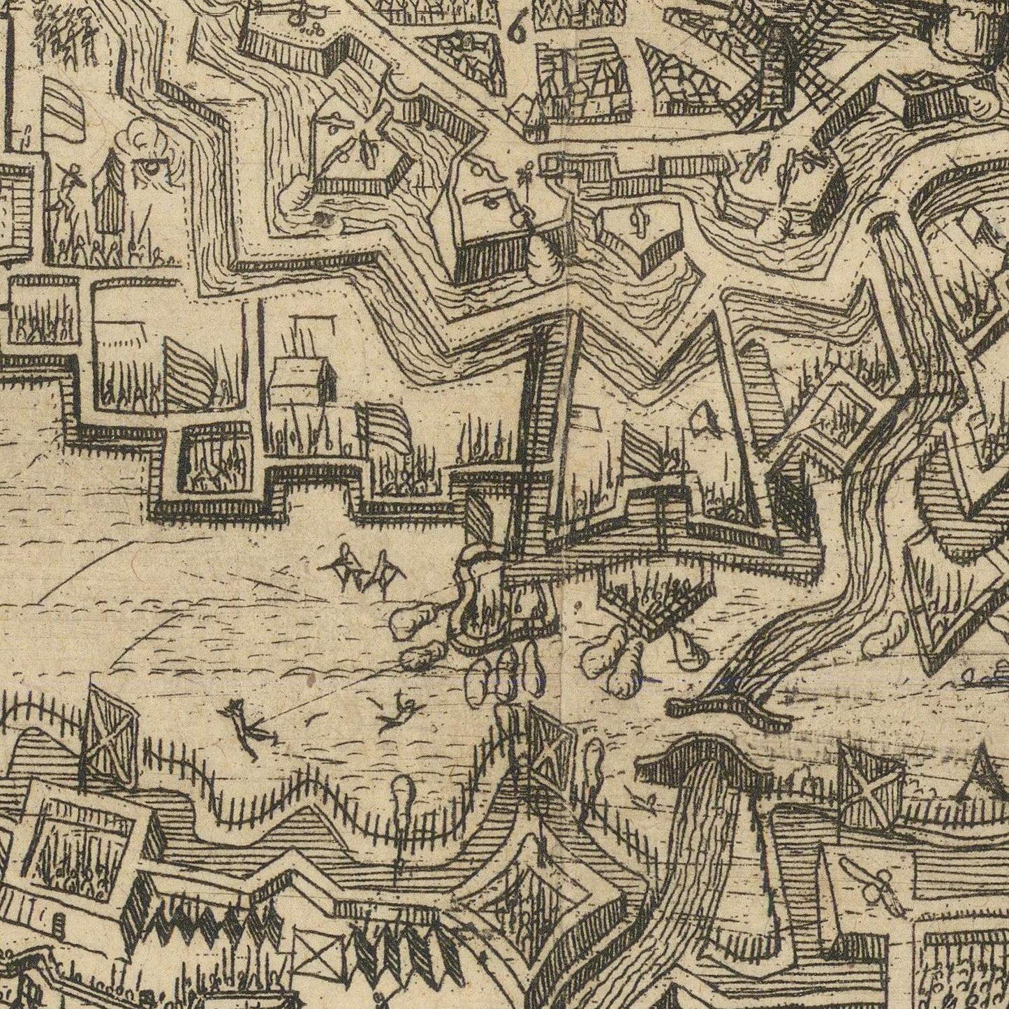 detail of the map from the centre