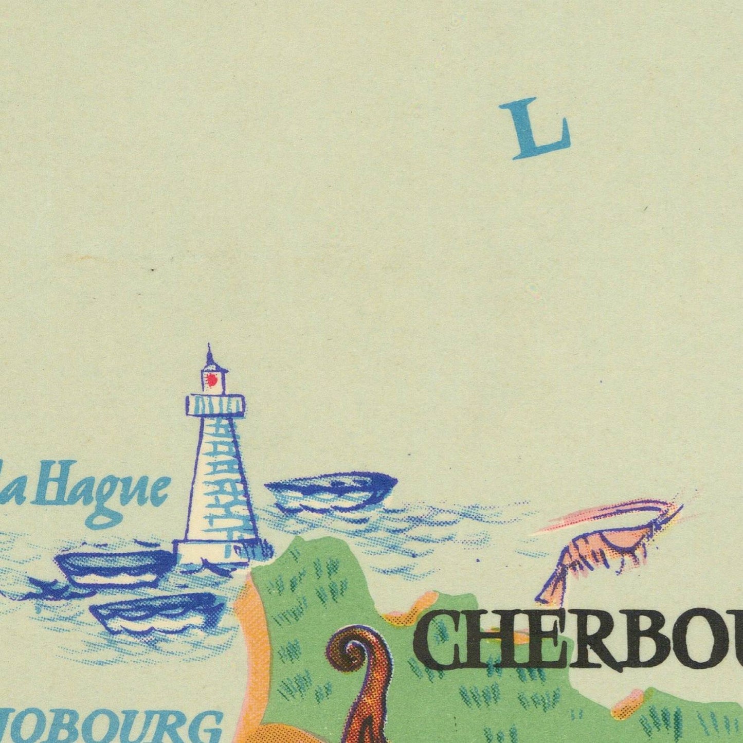 detail of the map from the centre top