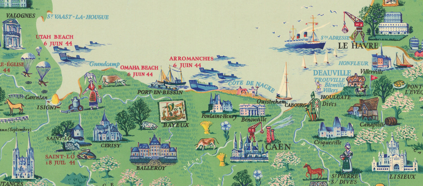 detail of the map from the centre