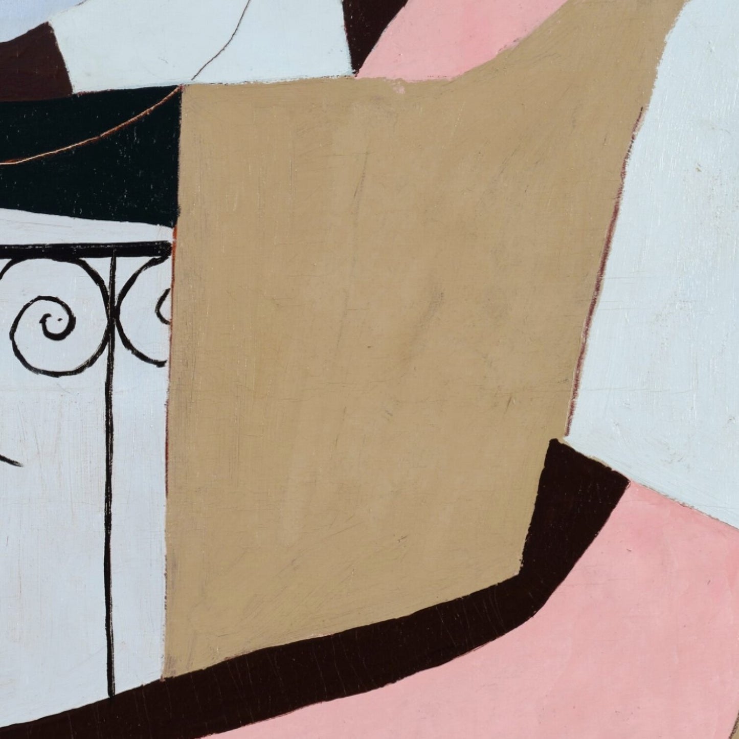 detail of the fine art reproduction from the centre left