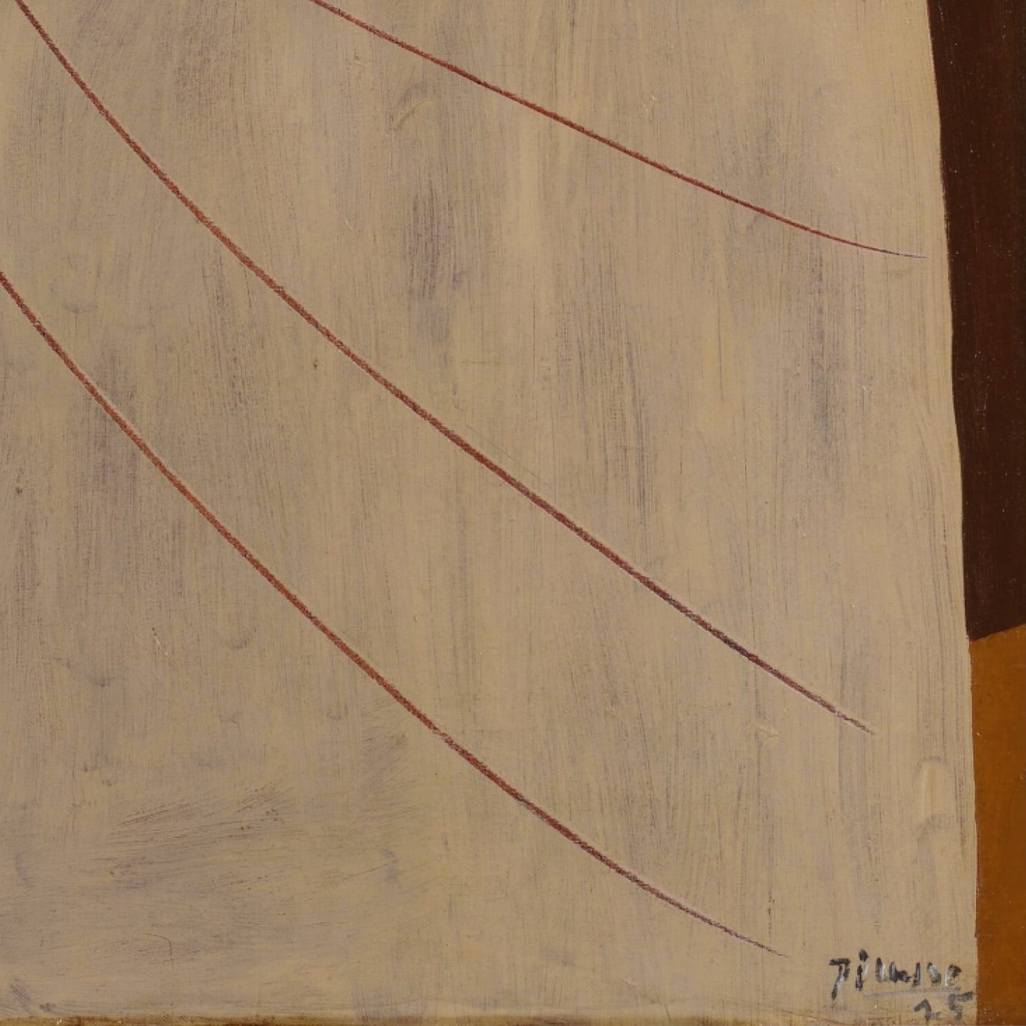 detail of the fine art reproduction from the bottom right corner