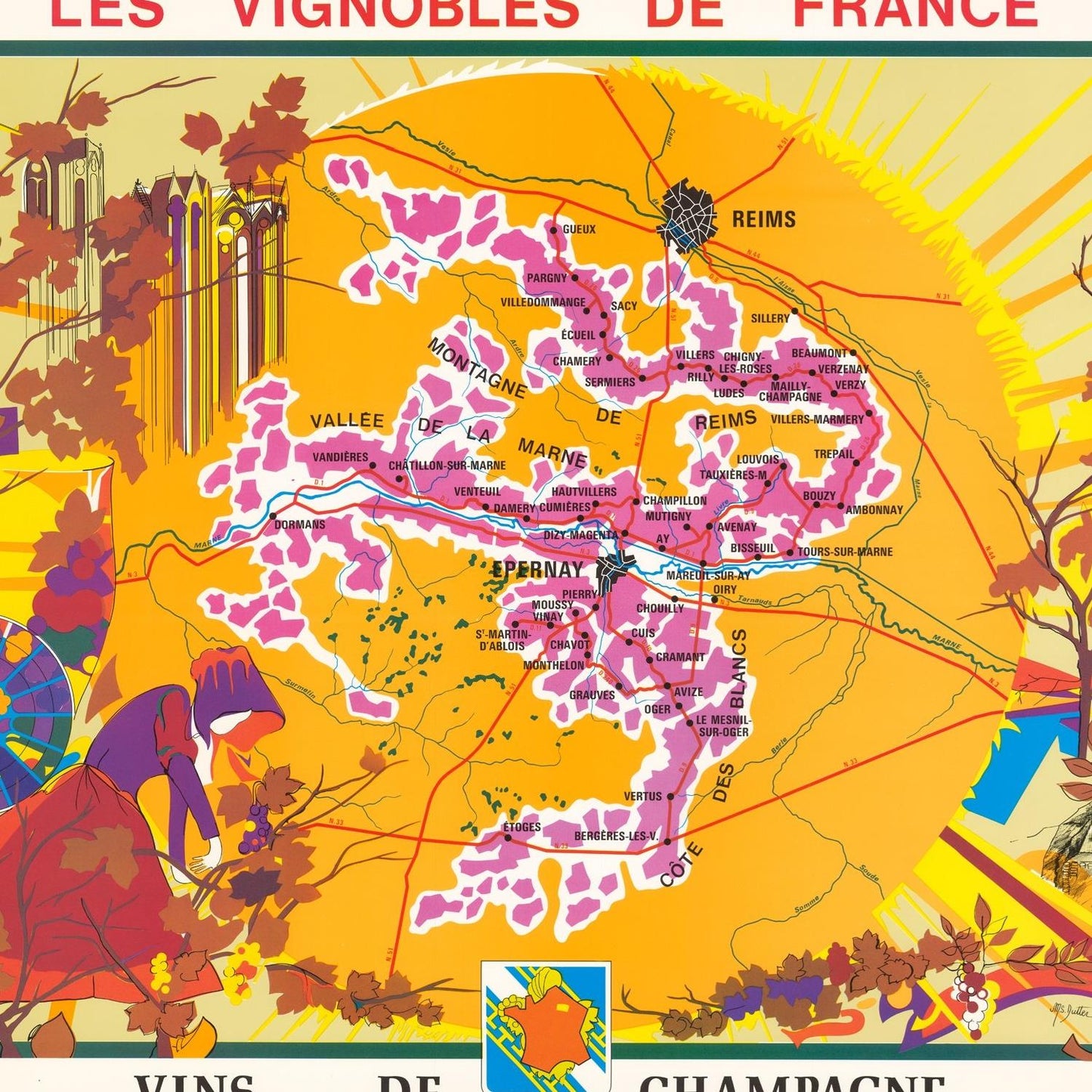 detail of the map from the centre