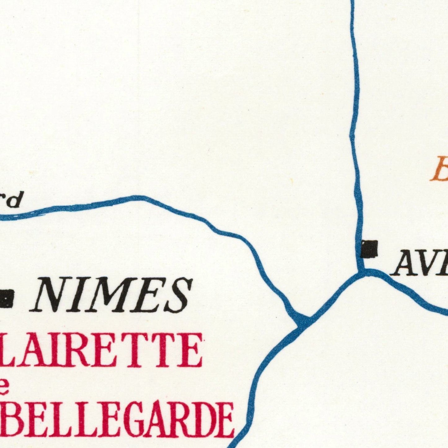 detail of the map from the centre