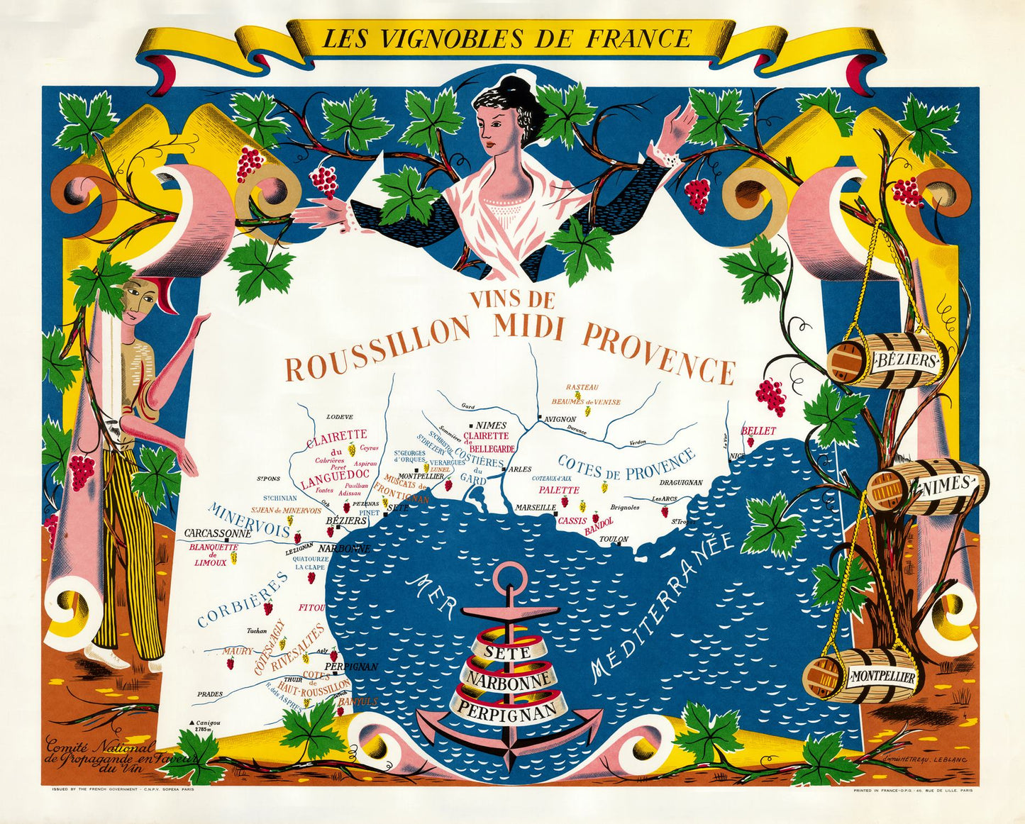 presentation of the map reproduction without a frame