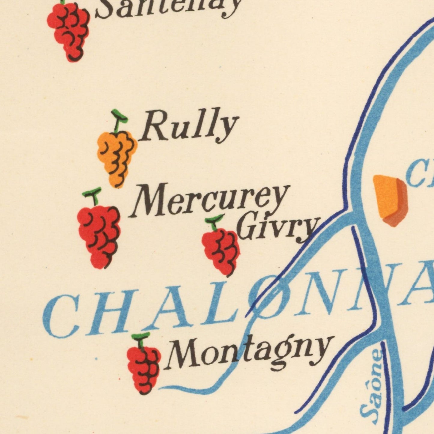 detail of the map from the centre
