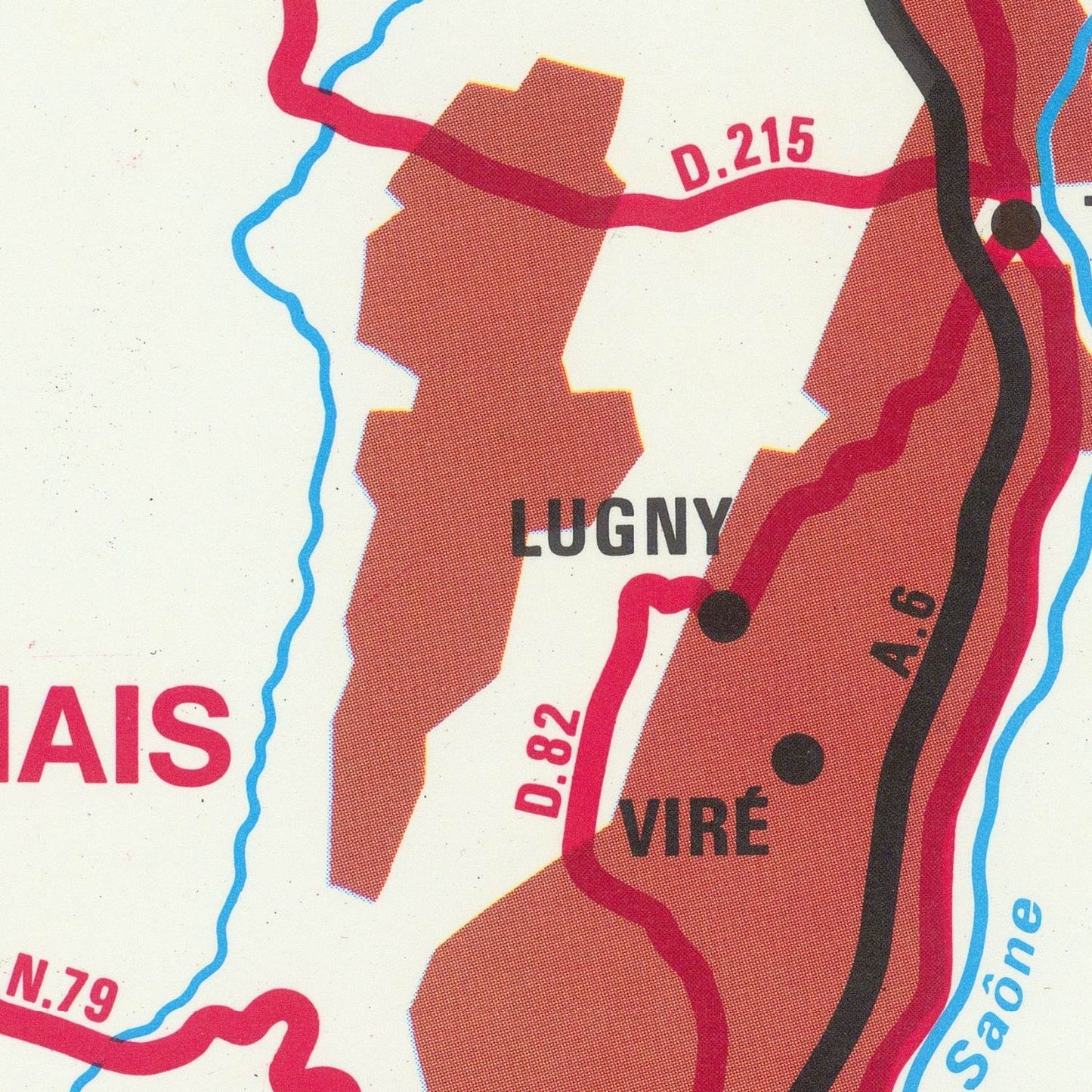 detail of the map from the centre