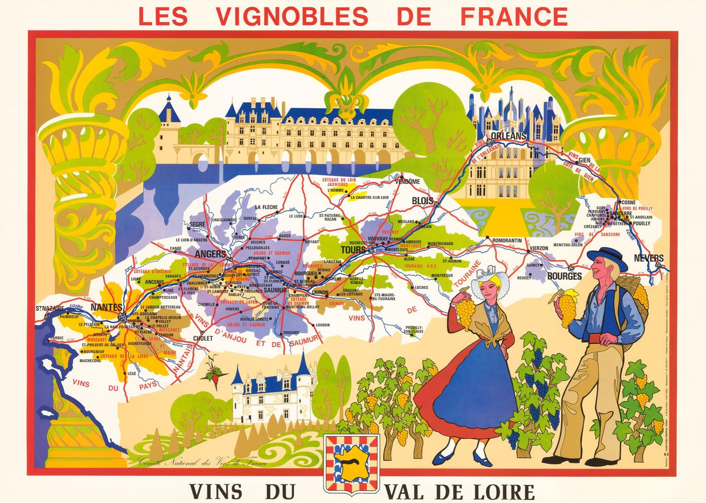 presentation of the map reproduction without a frame