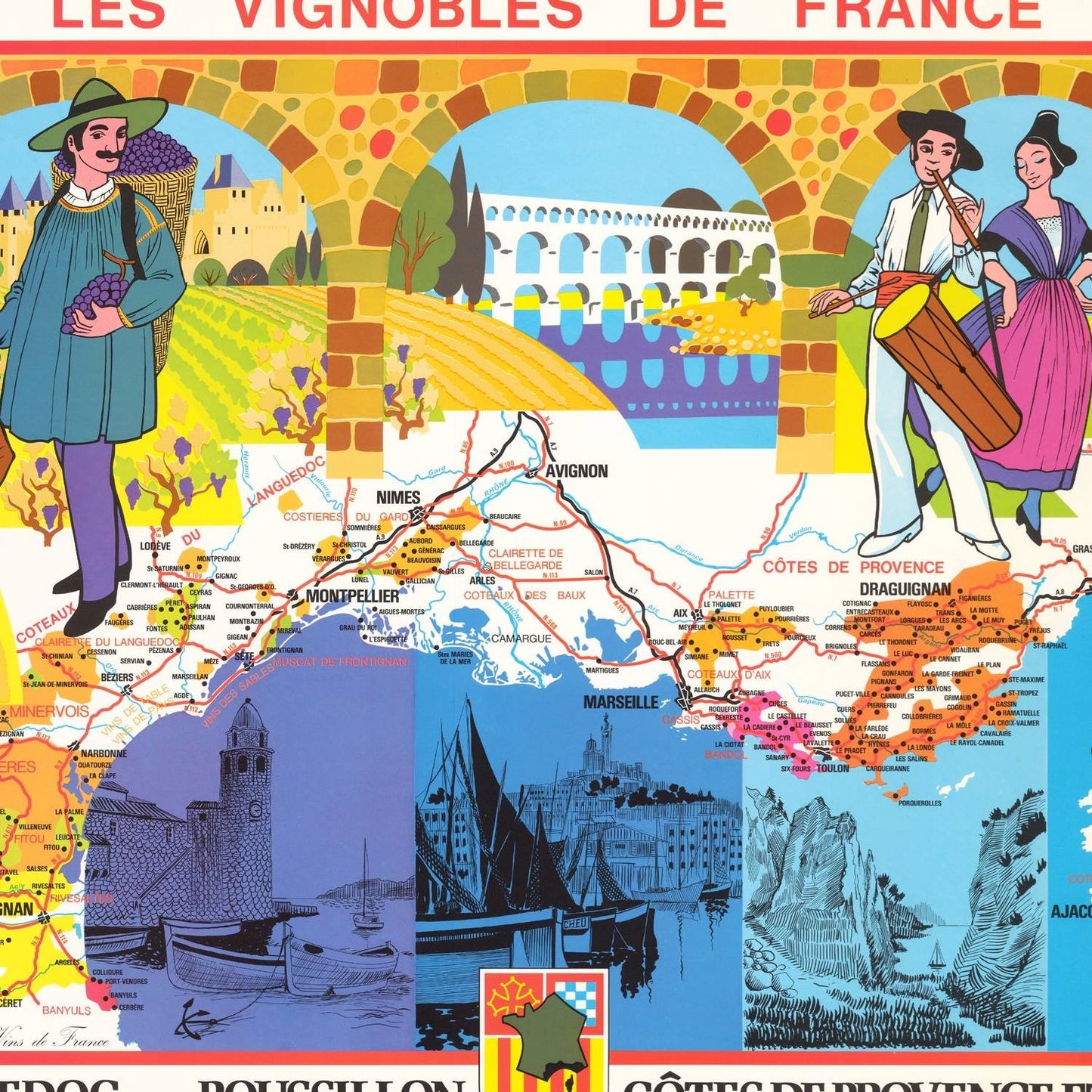 detail of the map from the centre