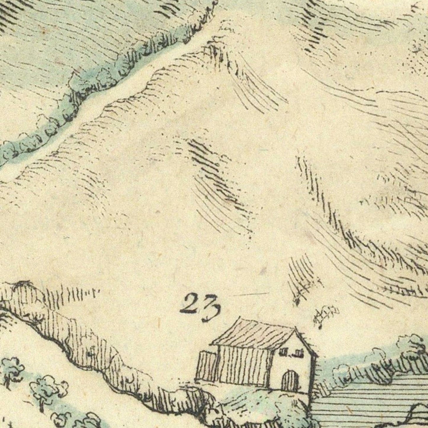 detail of the map from the centre left