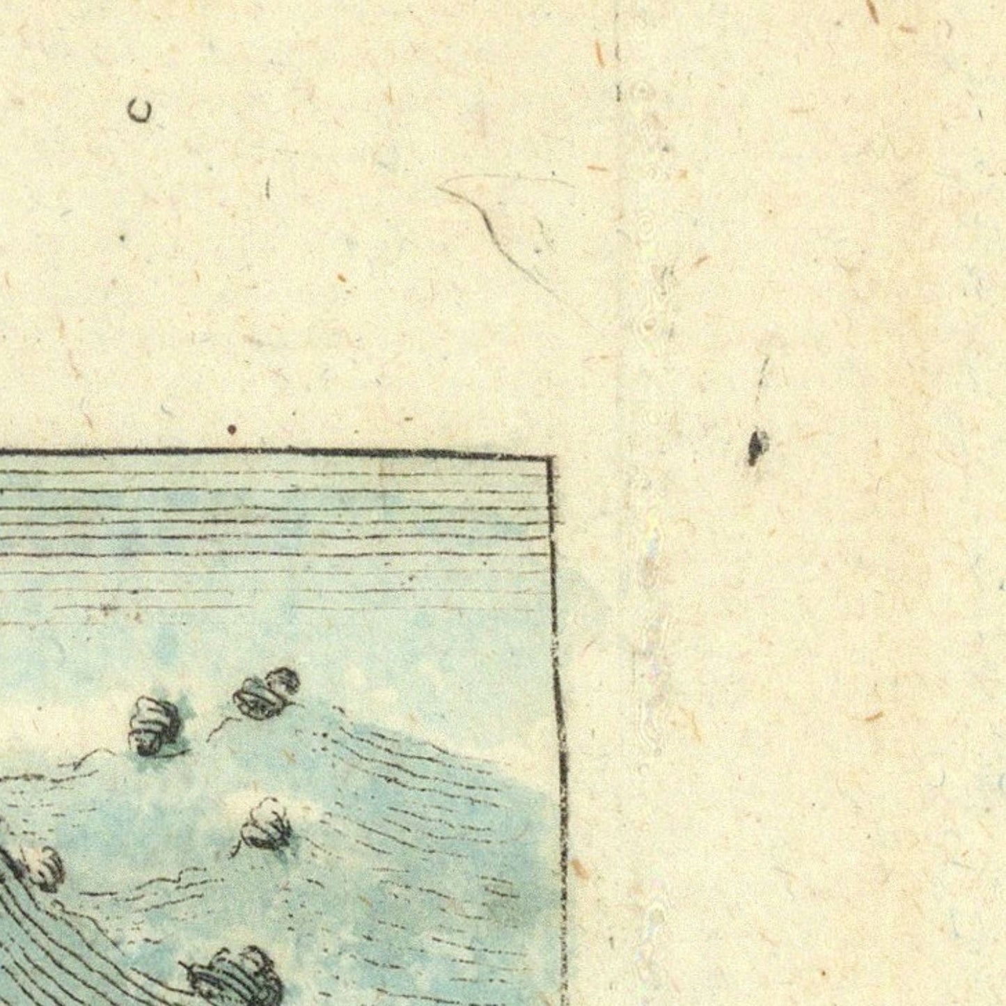 detail of the map from the top right corner