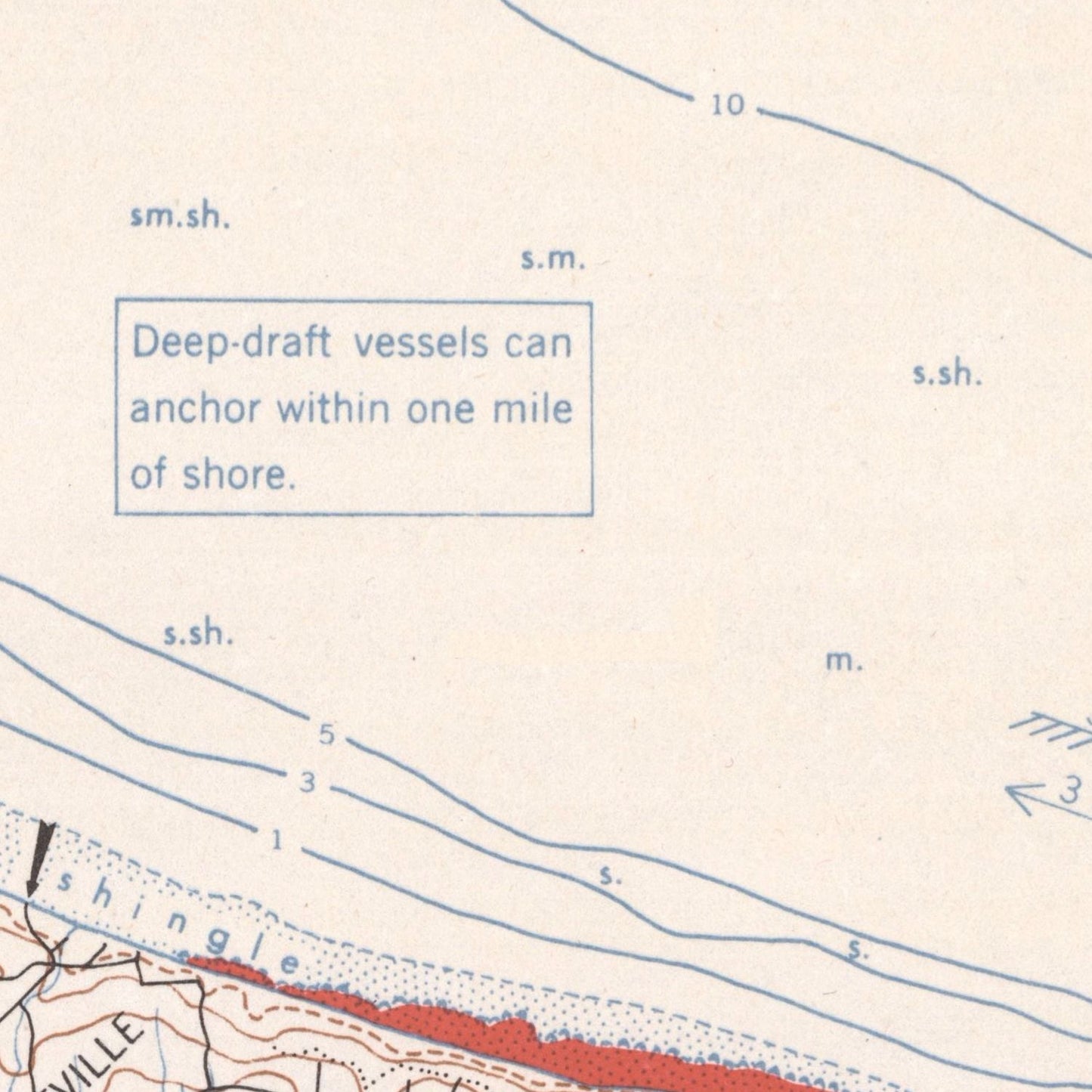 detail of the map from the centre left