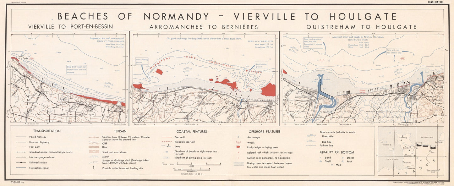 presentation of the map reproduction without a frame