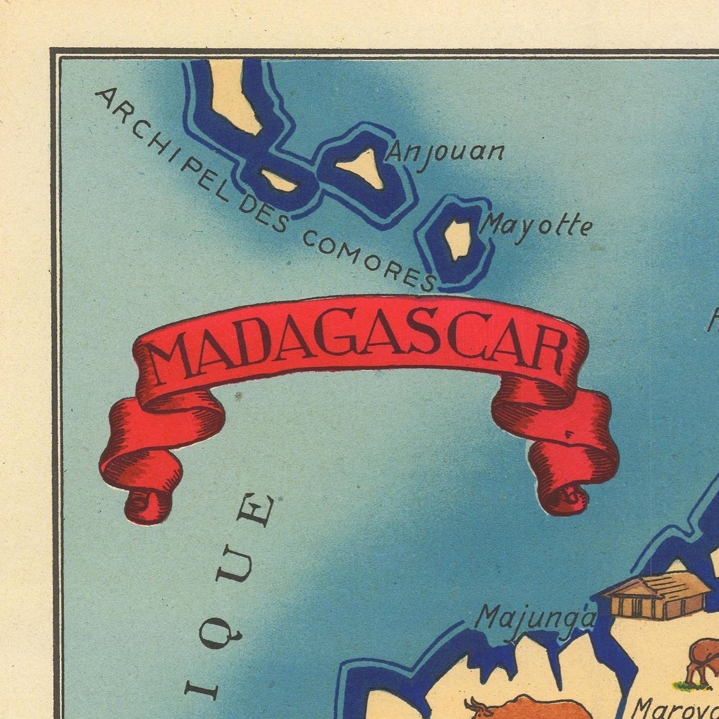 detail of the map from the top left corner