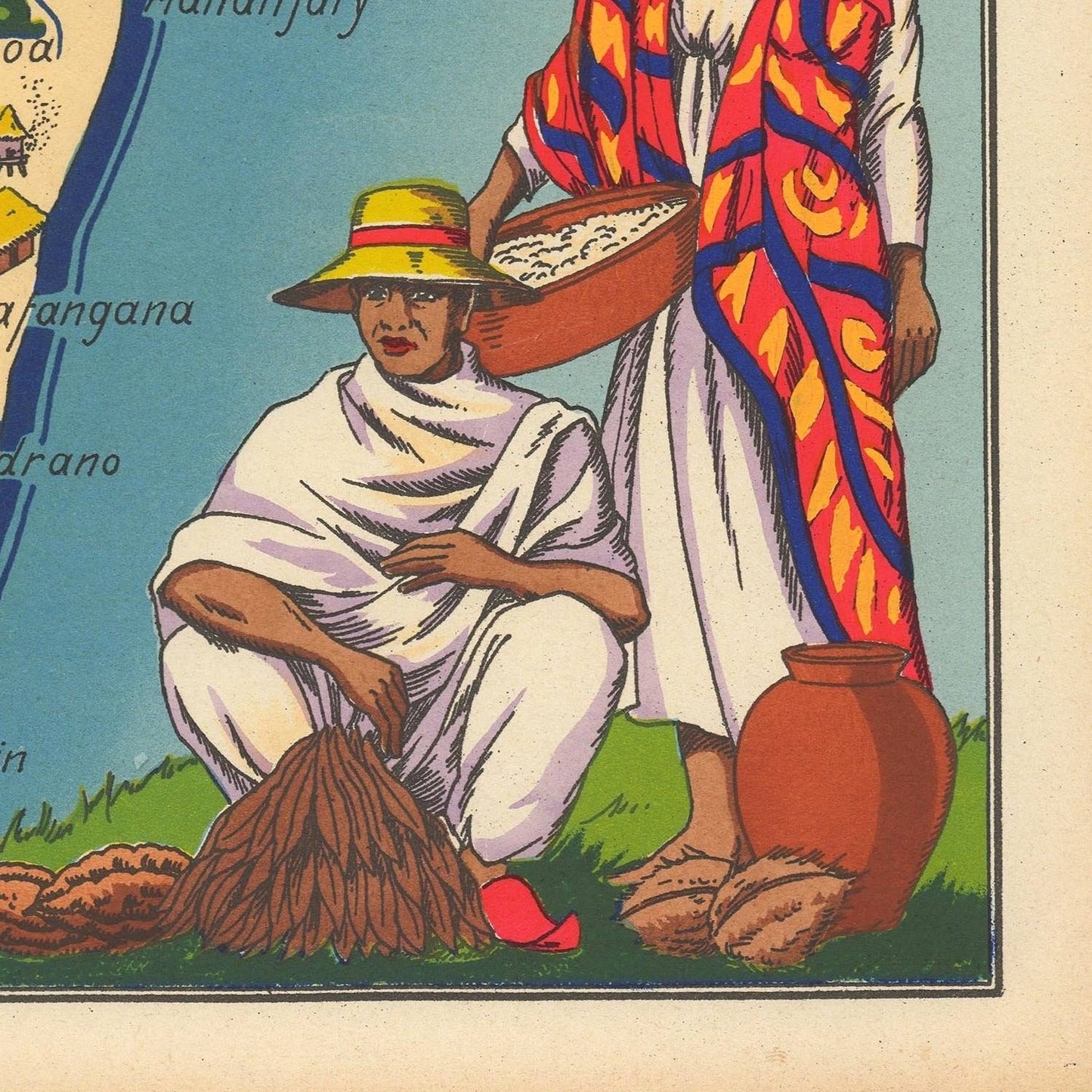 detail of the map from the bottom right corner