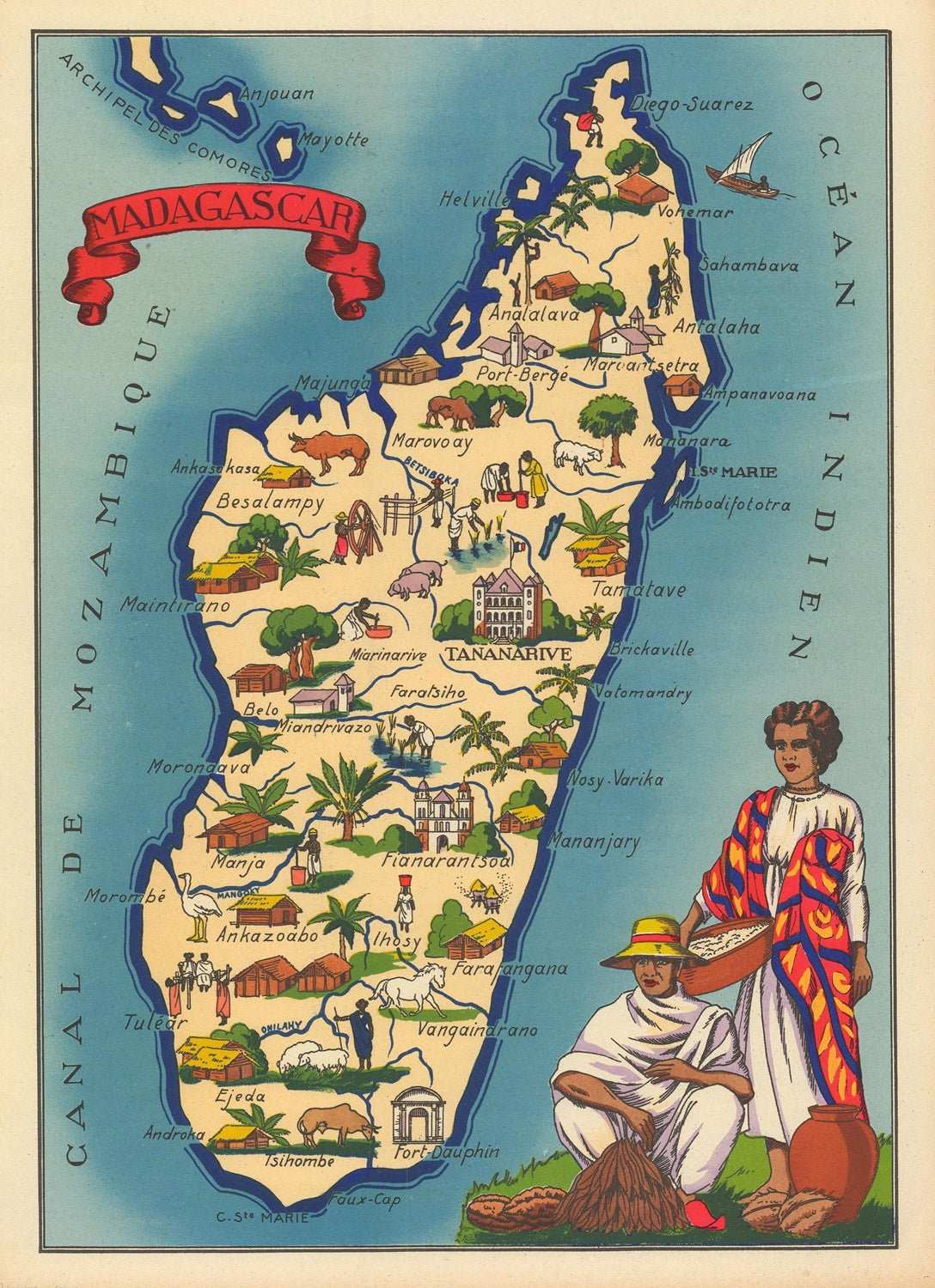 presentation of the map reproduction without a frame