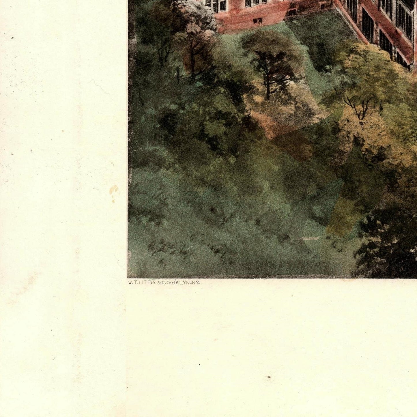 detail of the drawing reproduction from the bottom left corner