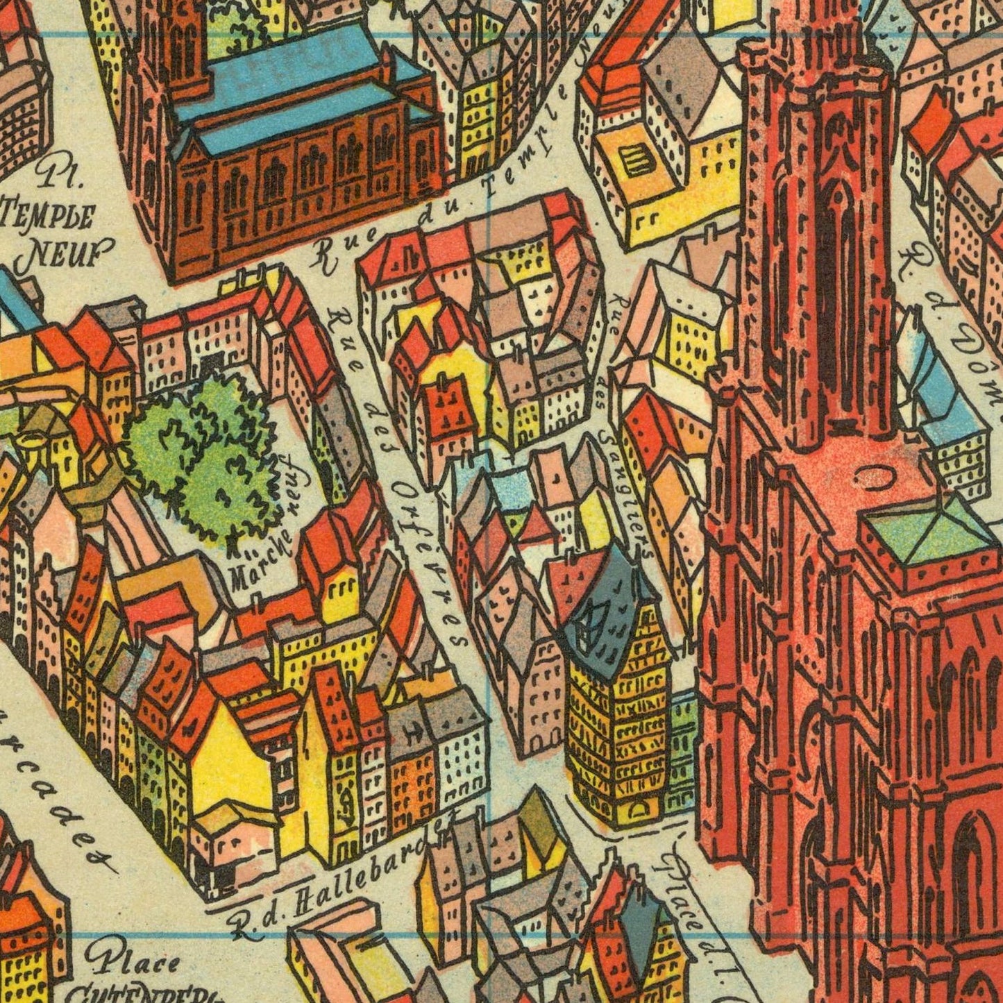detail of the map from the centre