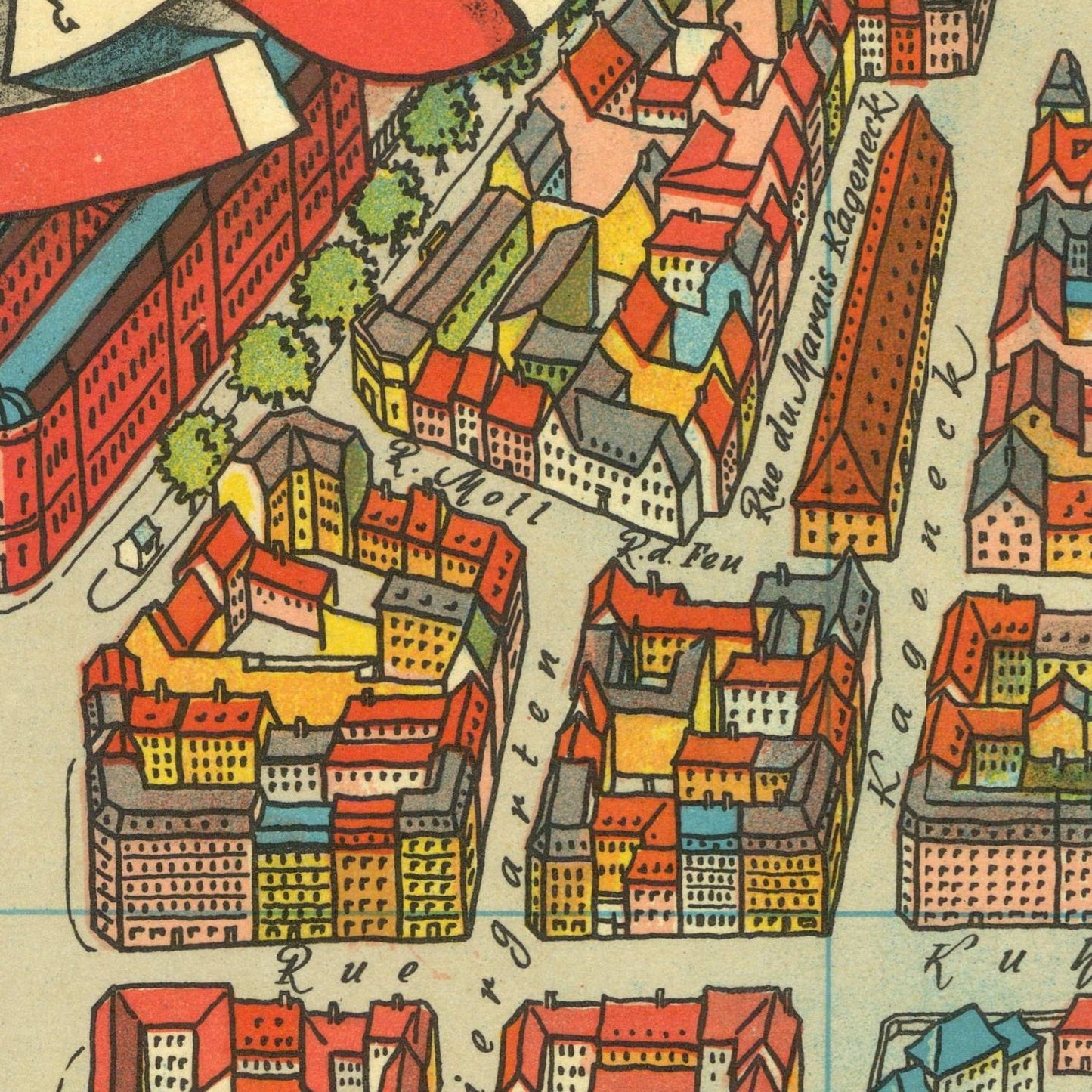 detail of the map from the centre left