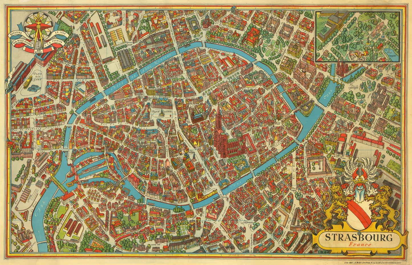 presentation of the map reproduction without a frame