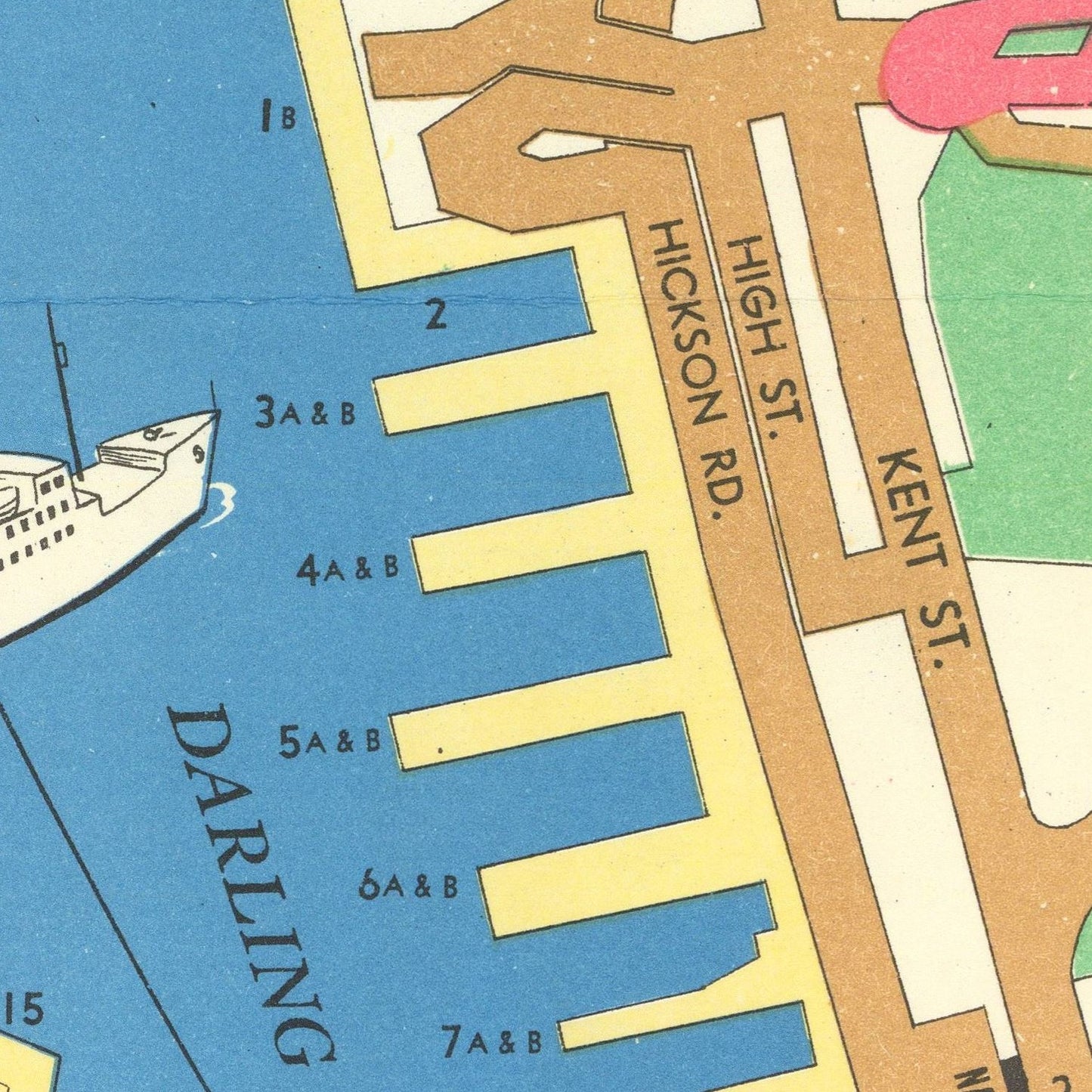 detail of the map from the centre left