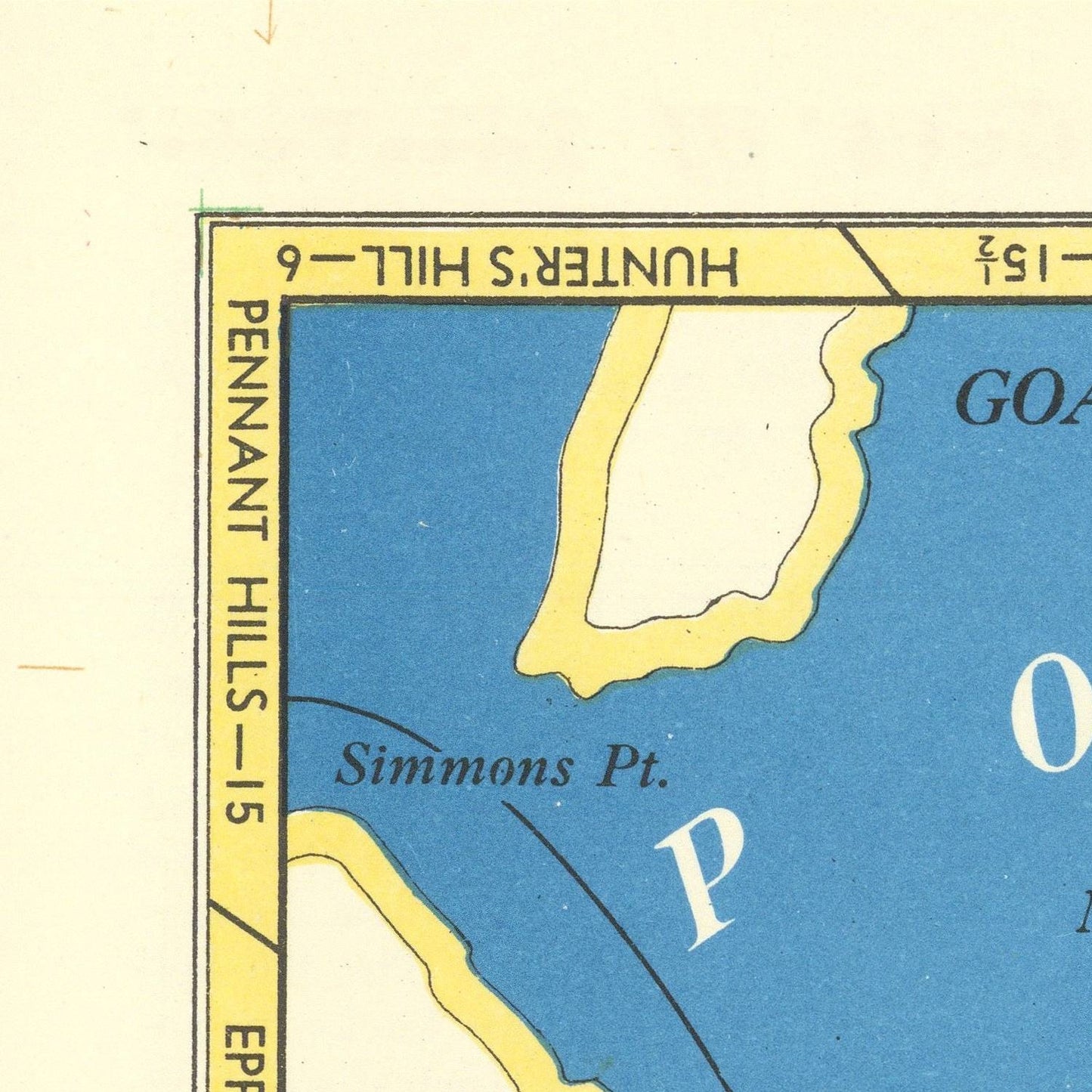 detail of the map from the top left corner