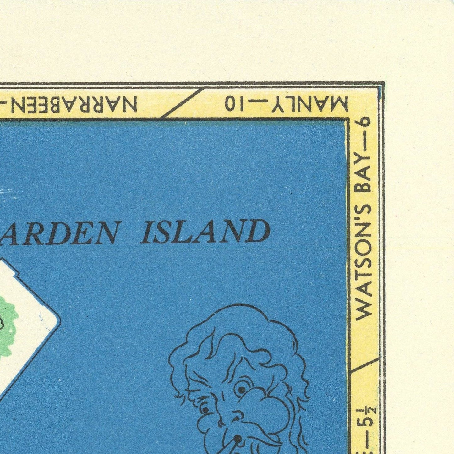 detail of the map from the top right corner
