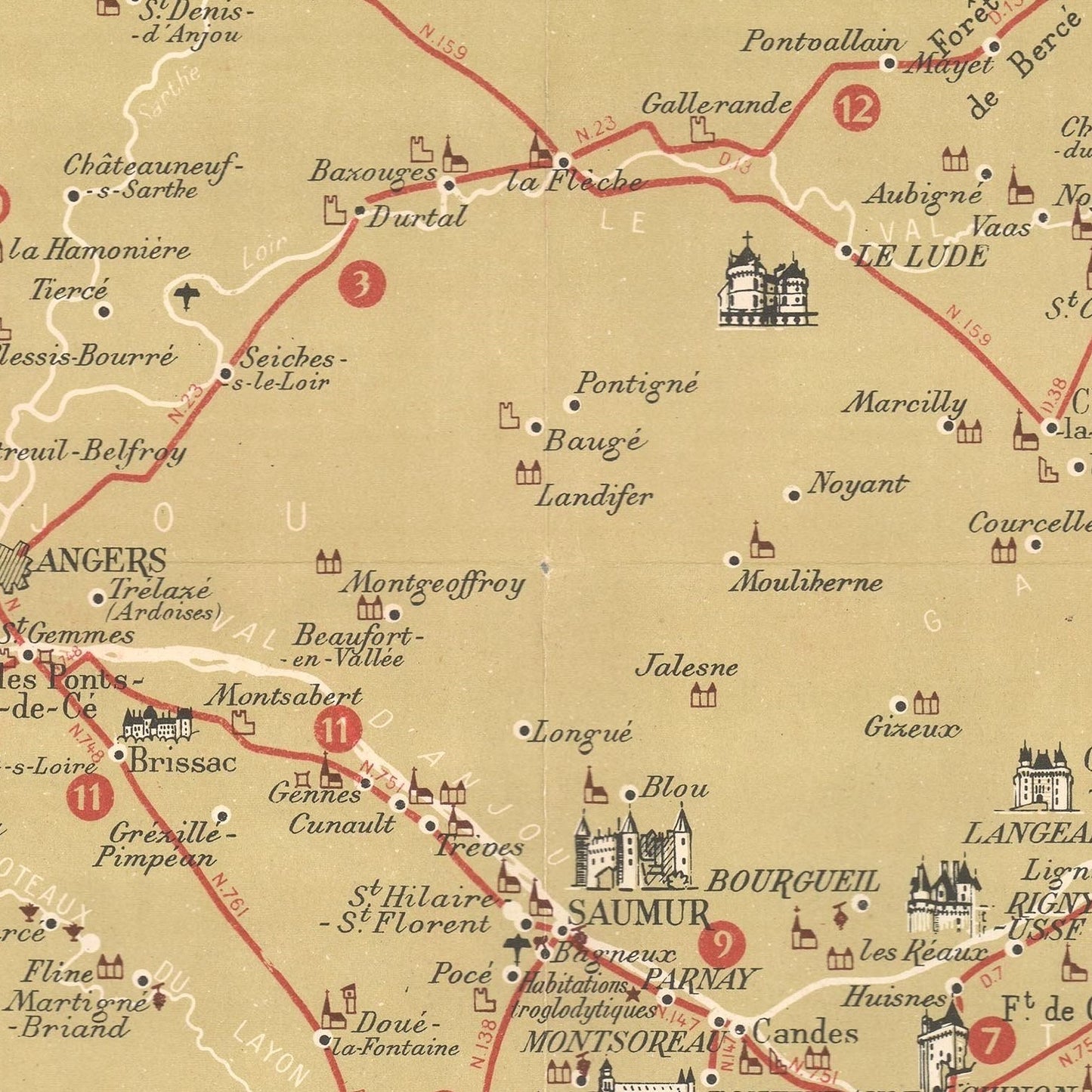 detail of the map from the centre