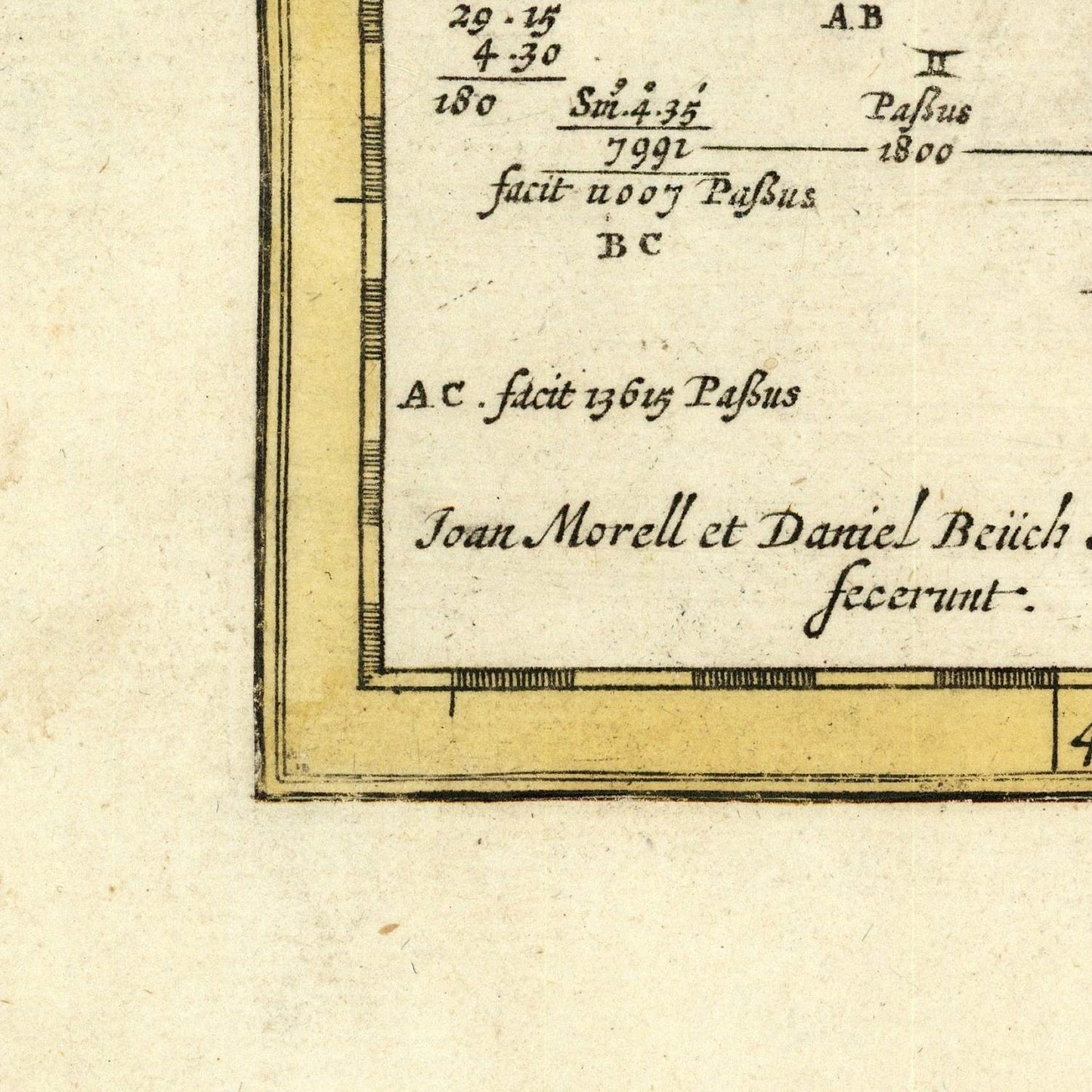 detail of the map from the bottom left corner